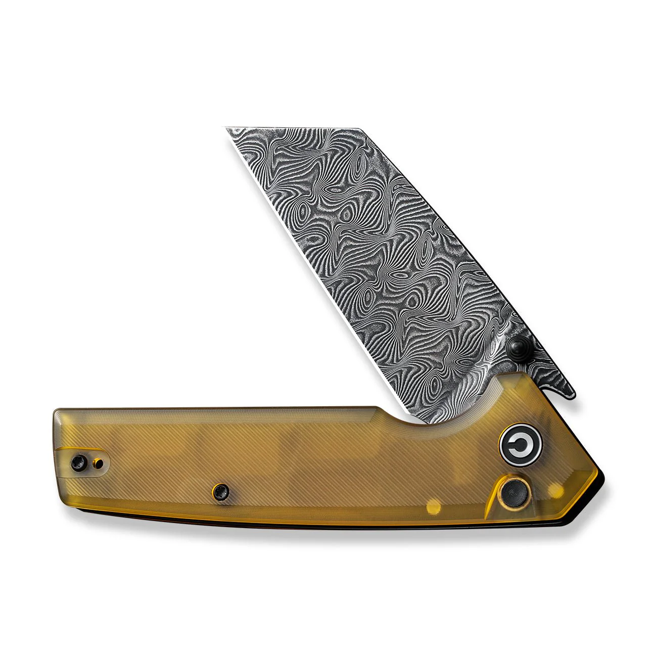 CIVIVI Amirite Flipper & Thumb Stud & Button Lock Knife Ultem Handle (3.48" Damascus Blade) C23028-DS1 - Image 10