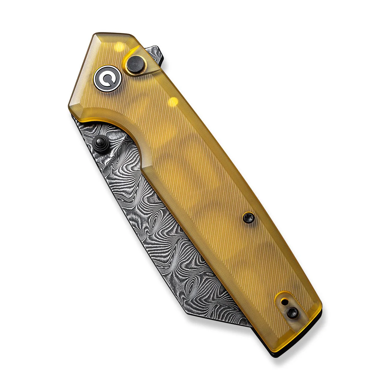 CIVIVI Amirite Flipper & Thumb Stud & Button Lock Knife Ultem Handle (3.48" Damascus Blade) C23028-DS1 - Image 11