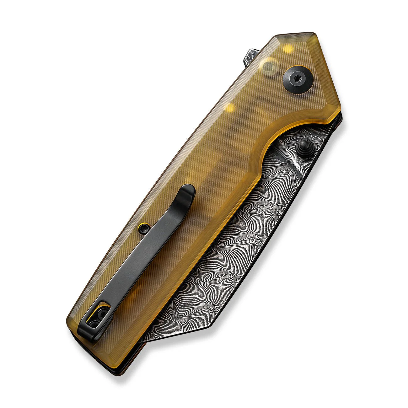 CIVIVI Amirite Flipper & Thumb Stud & Button Lock Knife Ultem Handle (3.48" Damascus Blade) C23028-DS1 - Image 12