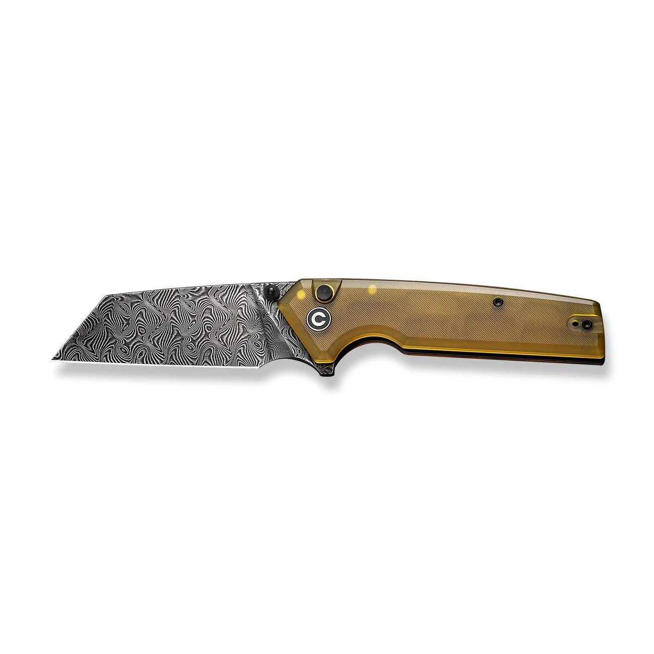 CIVIVI Amirite Flipper & Thumb Stud & Button Lock Knife Ultem Handle (3.48" Damascus Blade) C23028-DS1 - Image 9