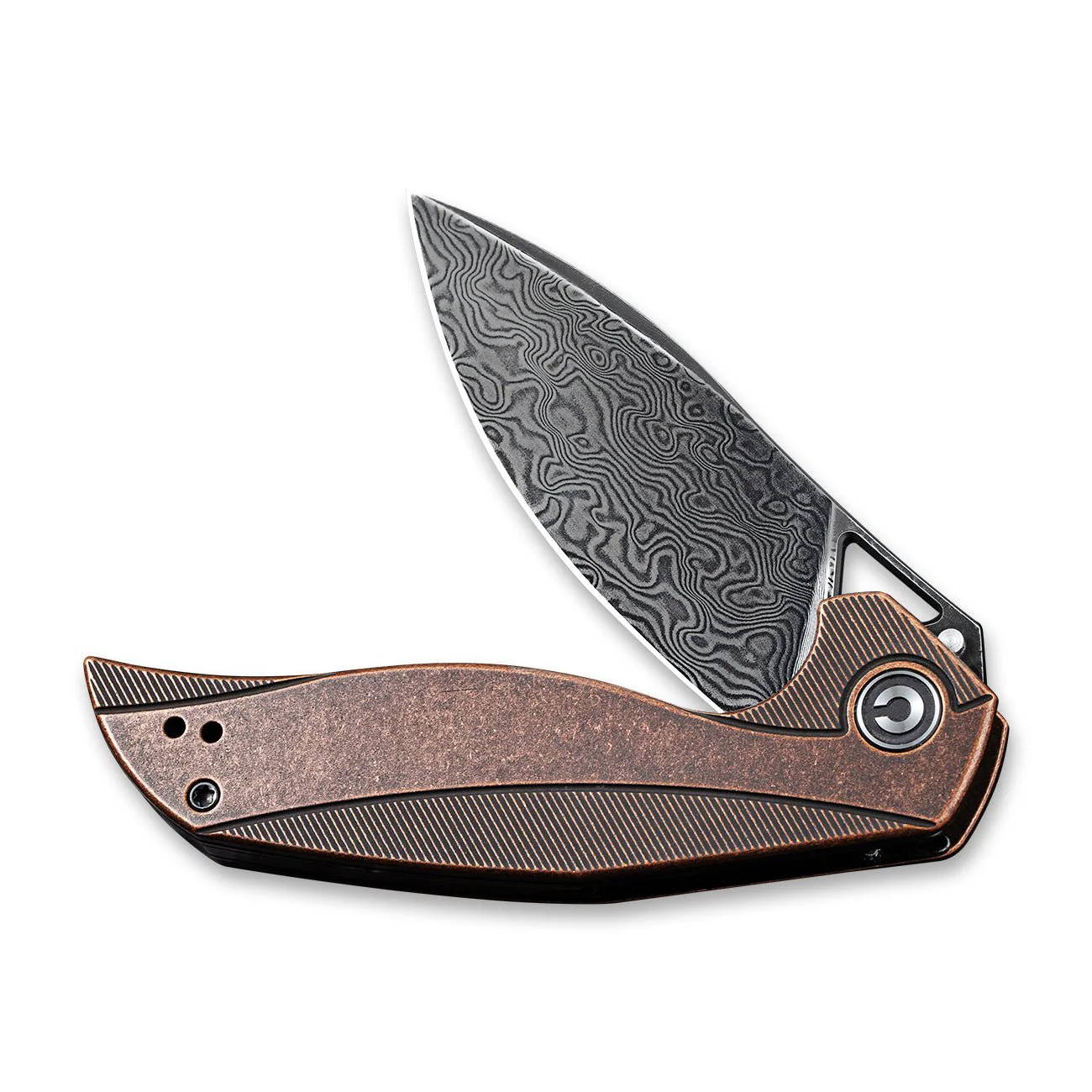 CIVIVI Anthropos Flipper Knife Copper Handle (3.25" Damascus Blade) C903DS-3 - Image 4