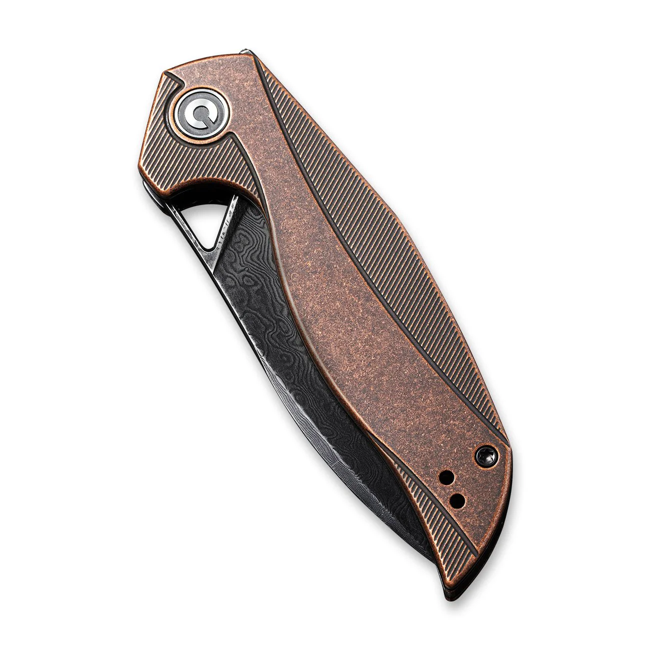 CIVIVI Anthropos Flipper Knife Copper Handle (3.25" Damascus Blade) C903DS-3 - Image 5