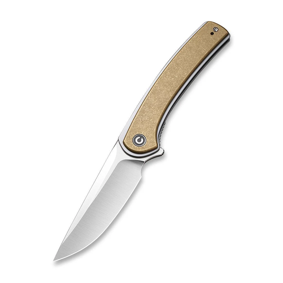 CIVIVI Asticus Flipper Knife Brass Handle (3.80" D2 Blade) C2002E - Image 3