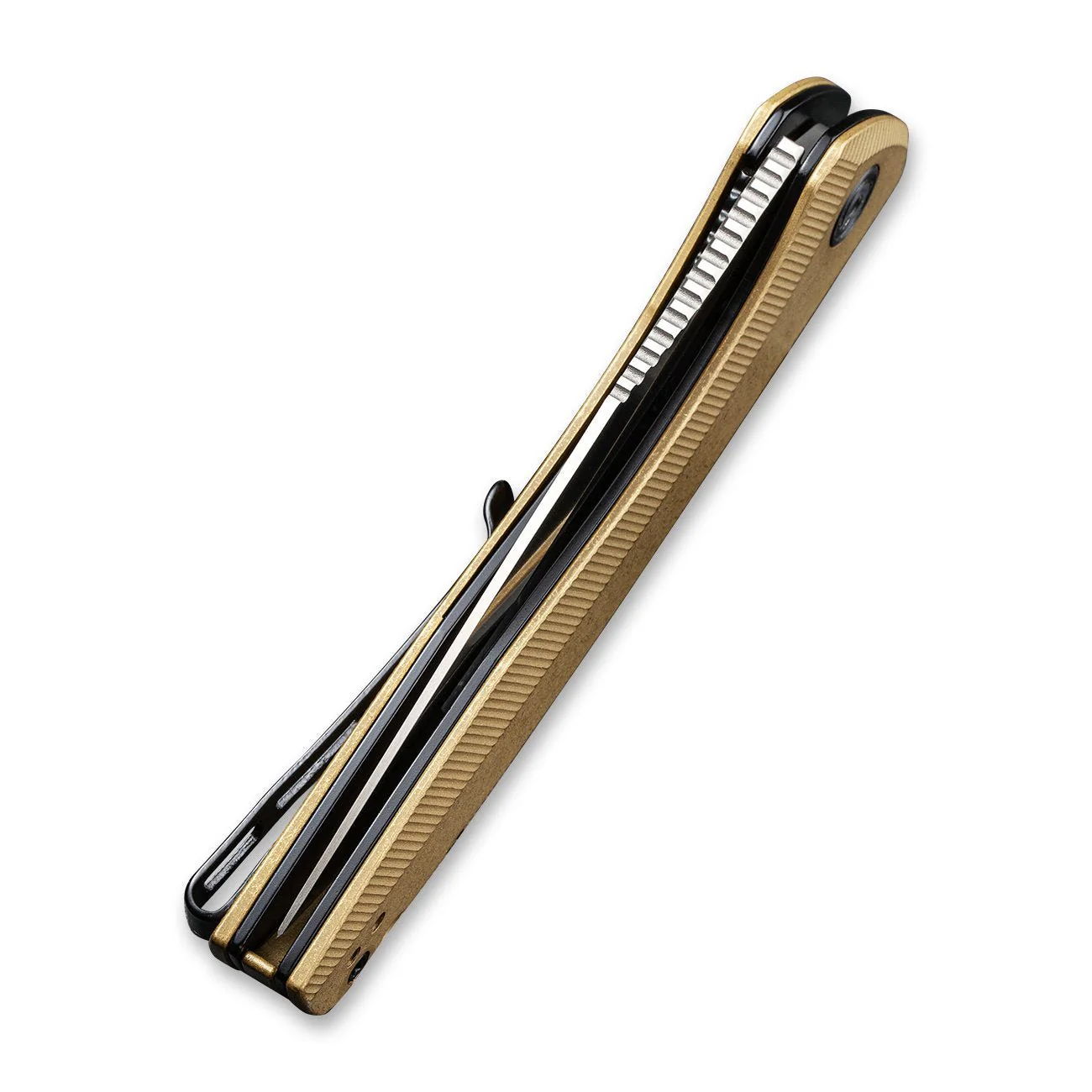 CIVIVI Baklash Flipper Knife Brass Handle (3.5" 154CM Blade) C801J - Image 7