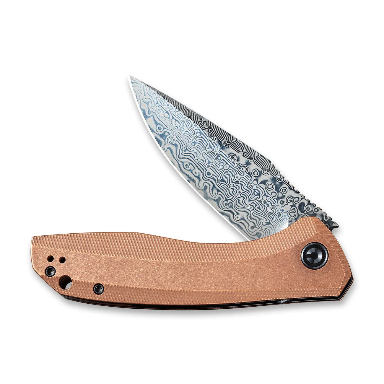CIVIVI Baklash Flipper Knife Copper Handle (3.5" Damascus Blade) C801DS-2 - Image 4