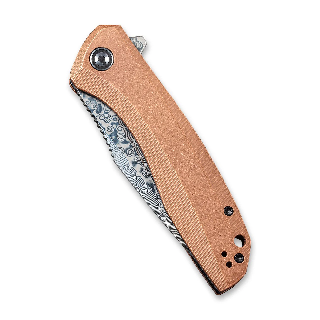 CIVIVI Baklash Flipper Knife Copper Handle (3.5" Damascus Blade) C801DS-2 - Image 5