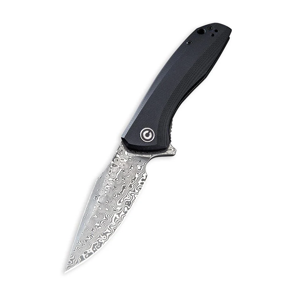 CIVIVI Baklash Flipper Knife G10 Handle (3.5" Damascus Blade) C801DS - Image 3
