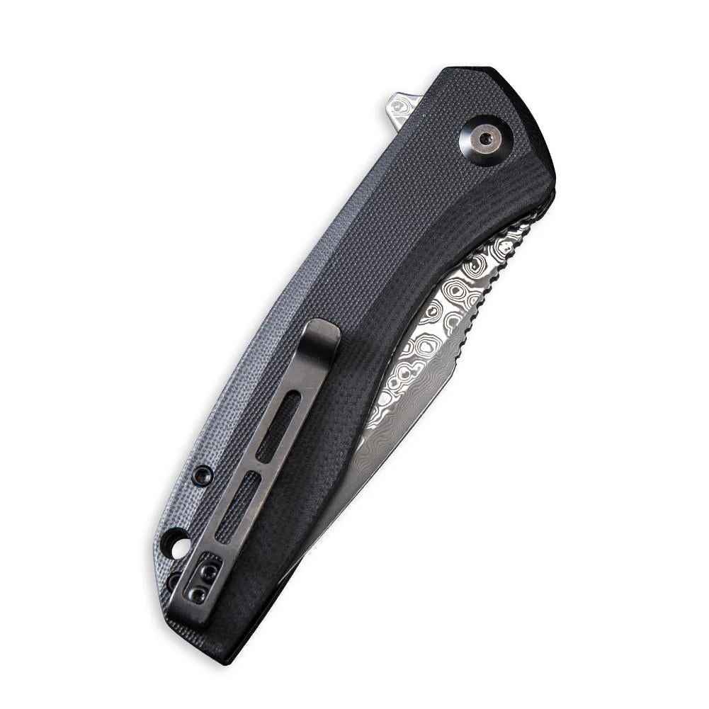 CIVIVI Baklash Flipper Knife G10 Handle (3.5" Damascus Blade) C801DS - Image 6