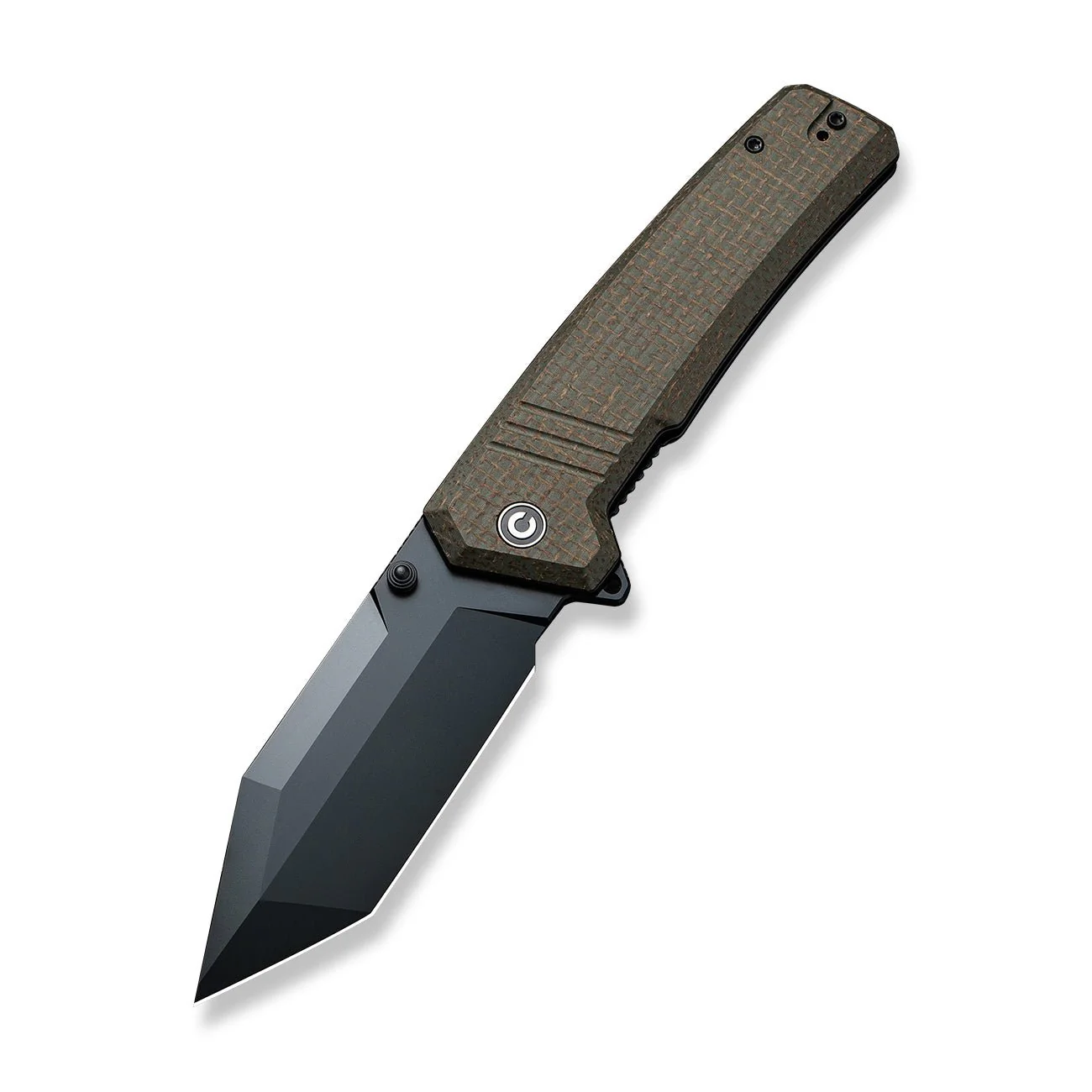 CIVIVI Bhaltair Flipper & Thumb Stud Knife Micarta Handle (3.98" 14C28N Blade) C23024-3 - Image 7