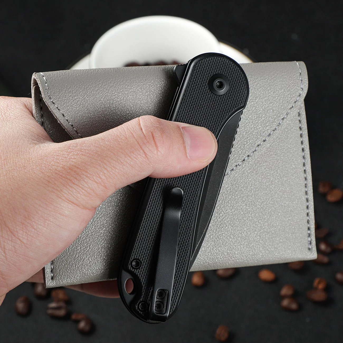 CIVIVI Button Lock Elementum II Flipper Knife G10 Handle (2.96" Nitro-V Blade) C18062P-1 - Image 4