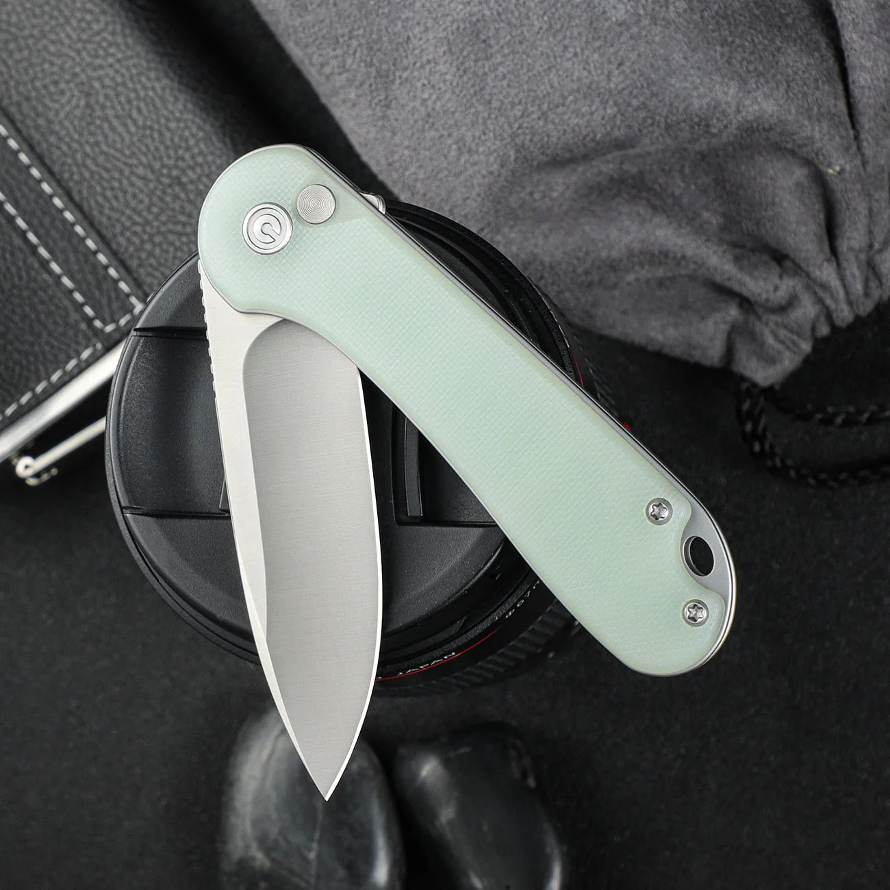 CIVIVI Button Lock Elementum II Flipper Knife G10 Handle (2.96" Nitro-V Blade) C18062P-2 - Image 3