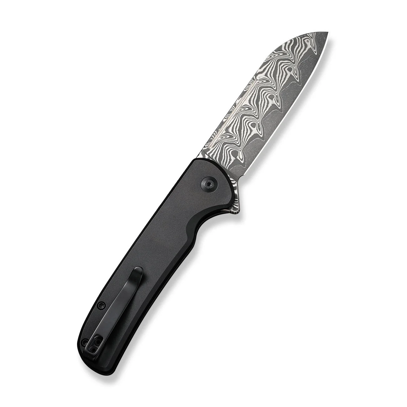 CIVIVI Chevalier II Flipper & Button Lock Knife Aluminum Handle (3.47" Damascus Blade) C20022B-DS1 - Image 7