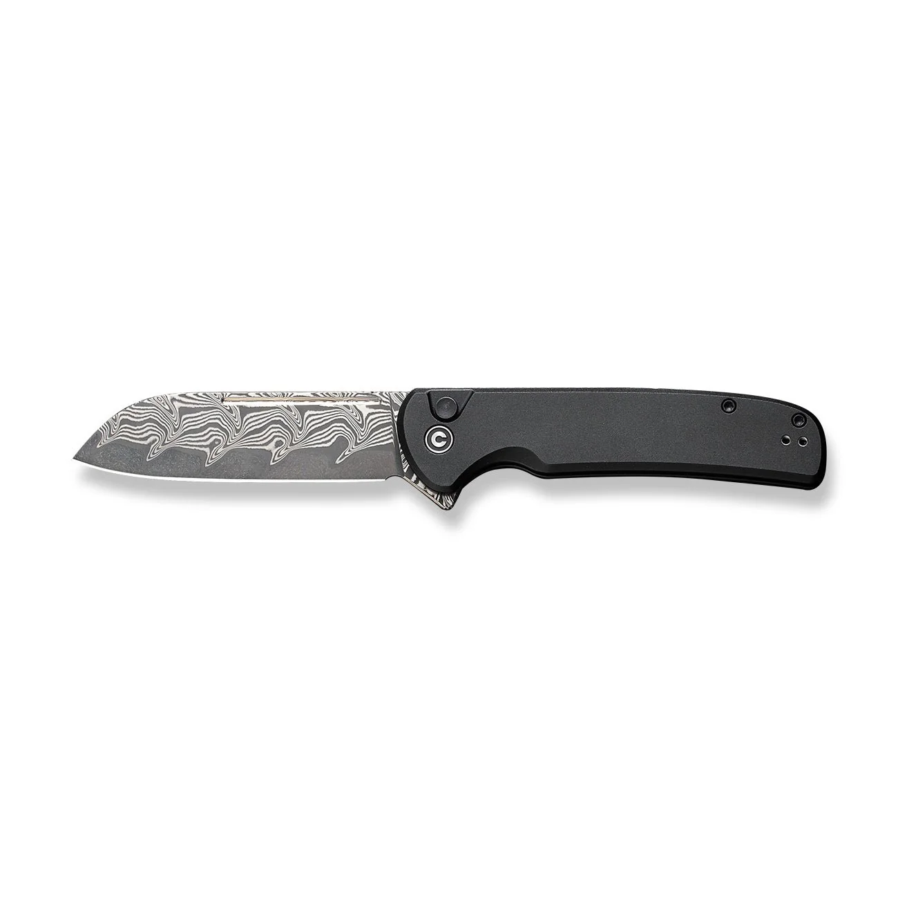 CIVIVI Chevalier II Flipper & Button Lock Knife Aluminum Handle (3.47" Damascus Blade) C20022B-DS1 - Image 9