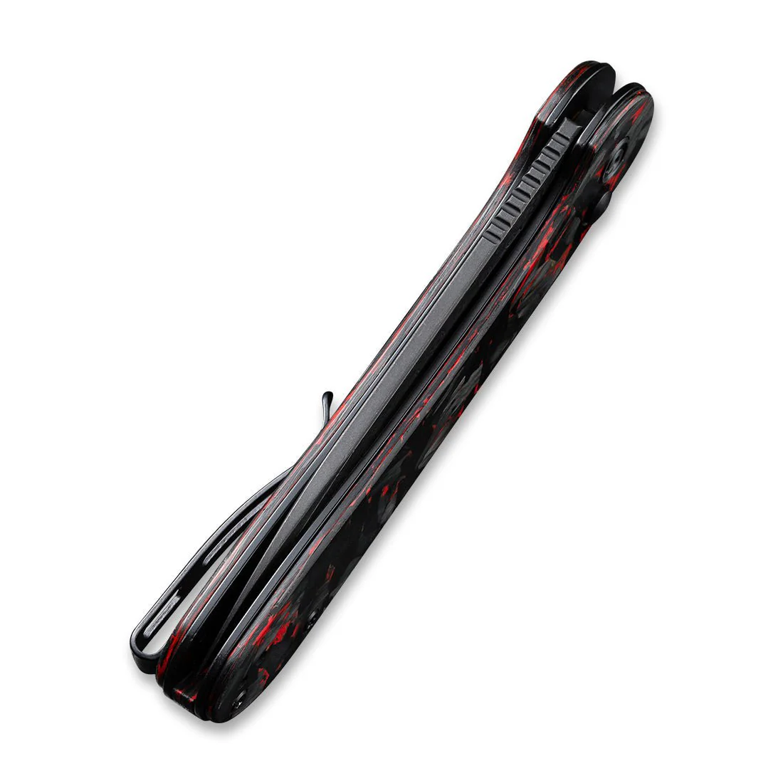 CIVIVI Button Lock Elementum Pocket Knife Carbon Fiber Handle (3.47" Damascus Blade) C2103DS-2 - Image 7