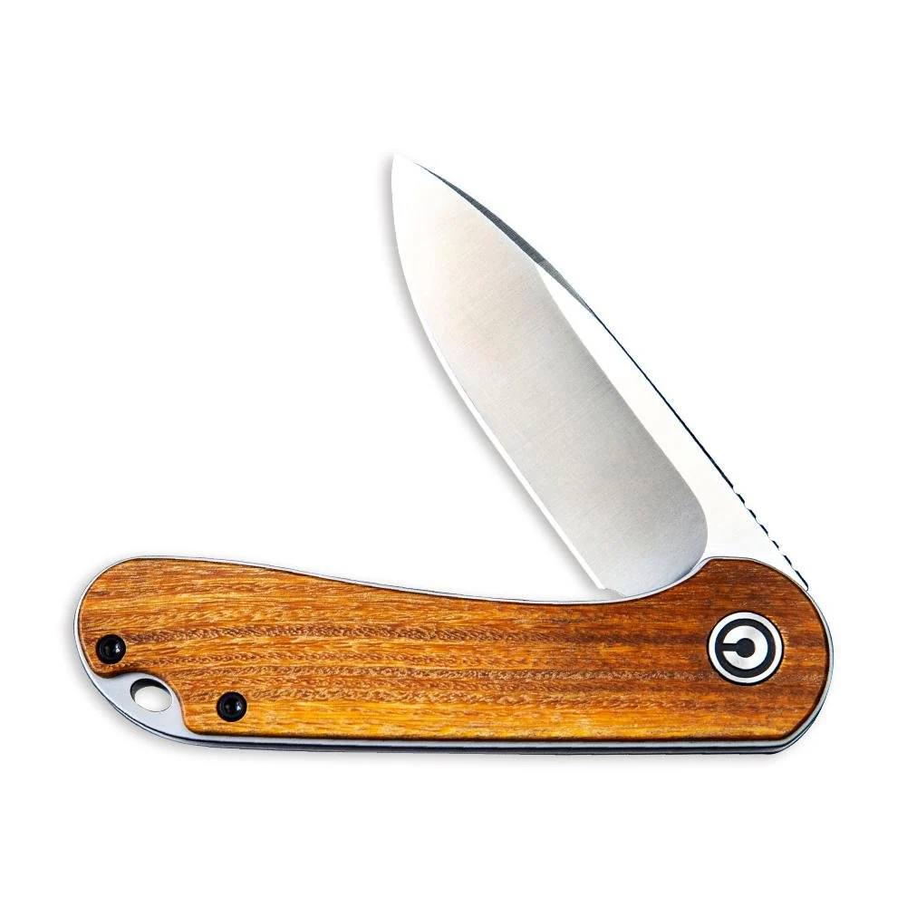 CIVIVI Elementum Flipper Knife Wood Handle (2.96" D2 Blade) C907C - Image 4