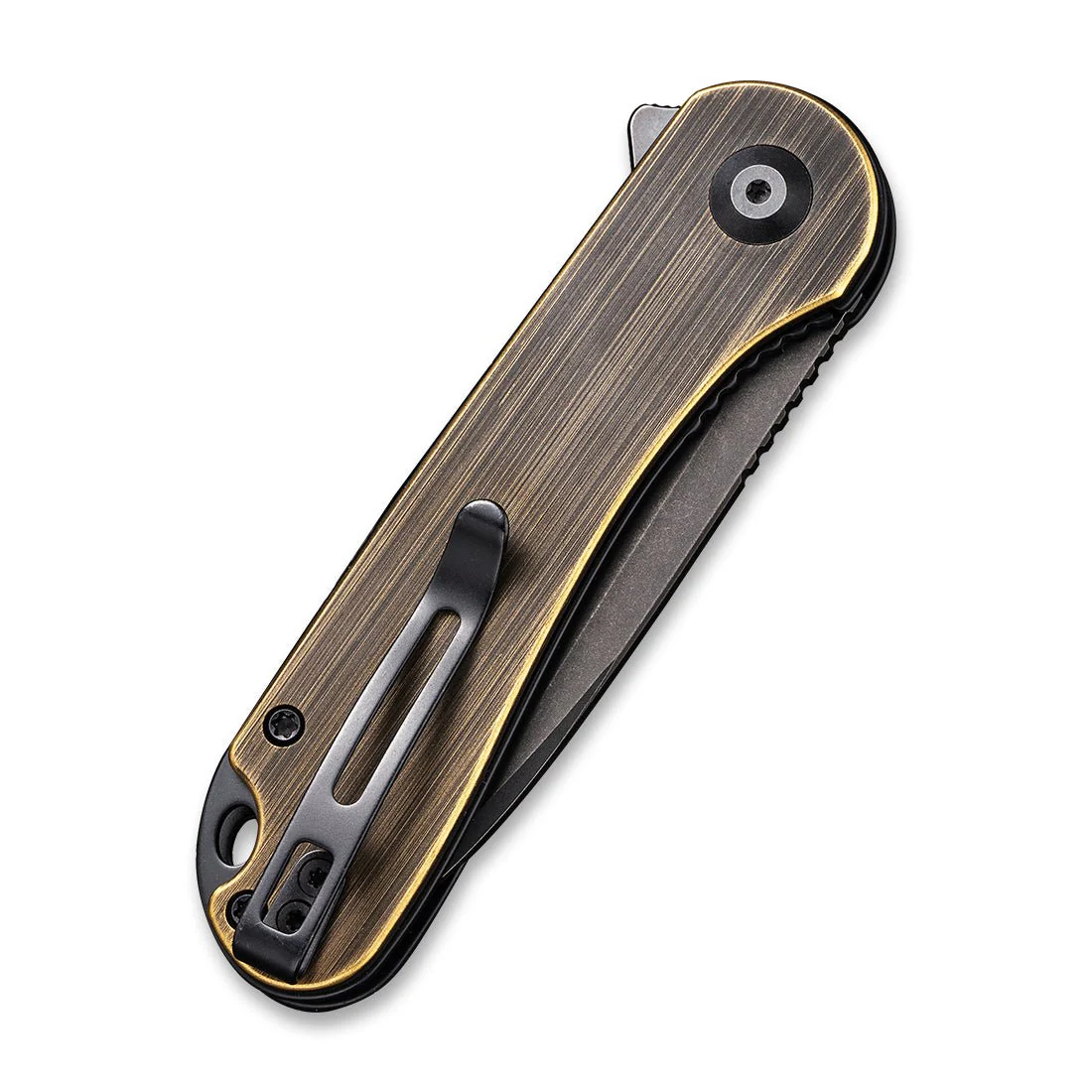 CIVIVI Elementum Flipper Knife Brass Handle (2.96" D2 Blade) C907T-A - Image 6
