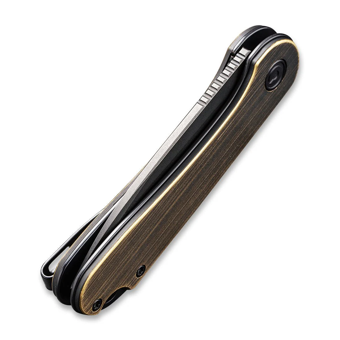 CIVIVI Elementum Flipper Knife Brass Handle (2.96" D2 Blade) C907T-A - Image 7