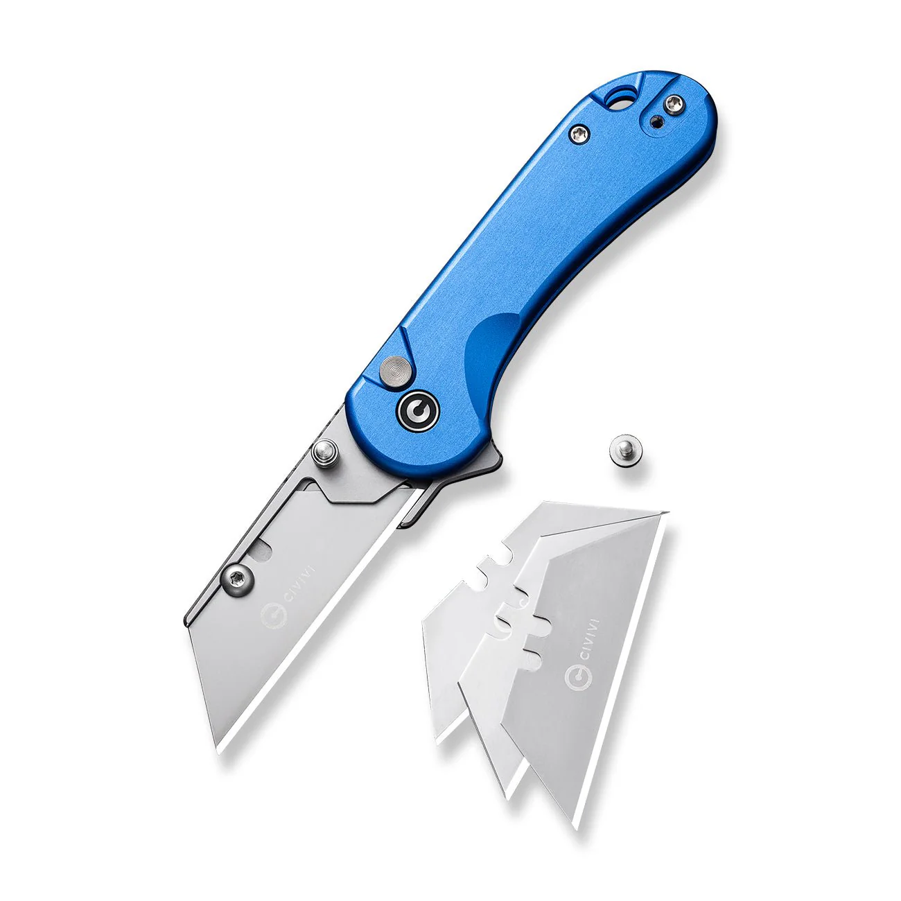 CIVIVI Elementum Utility Thumb Stud & Button Lock Knife Aluminum Handle (2.26" S/S Blade Holder & 6Cr13 Blade) C23039B-2 - Image 7