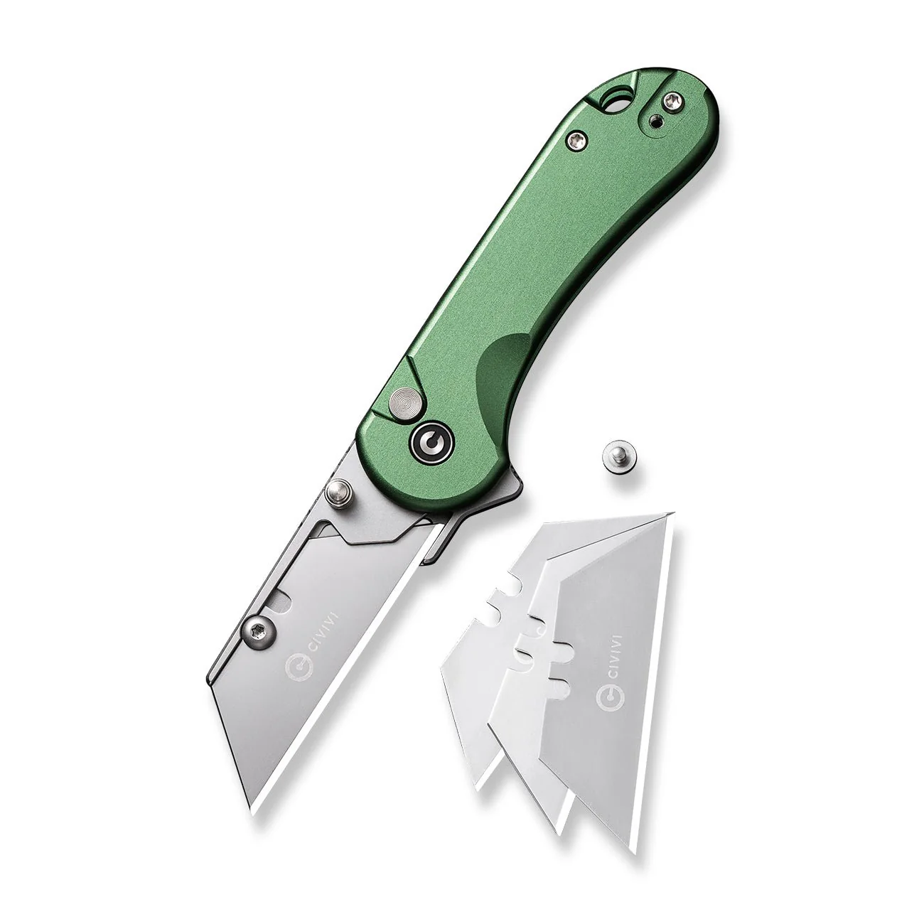CIVIVI Elementum Utility Thumb Stud & Button Lock Knife Aluminum Handle (2.26" S/S Blade Holder & 6Cr13 Blade) C23039B-3 - Image 7