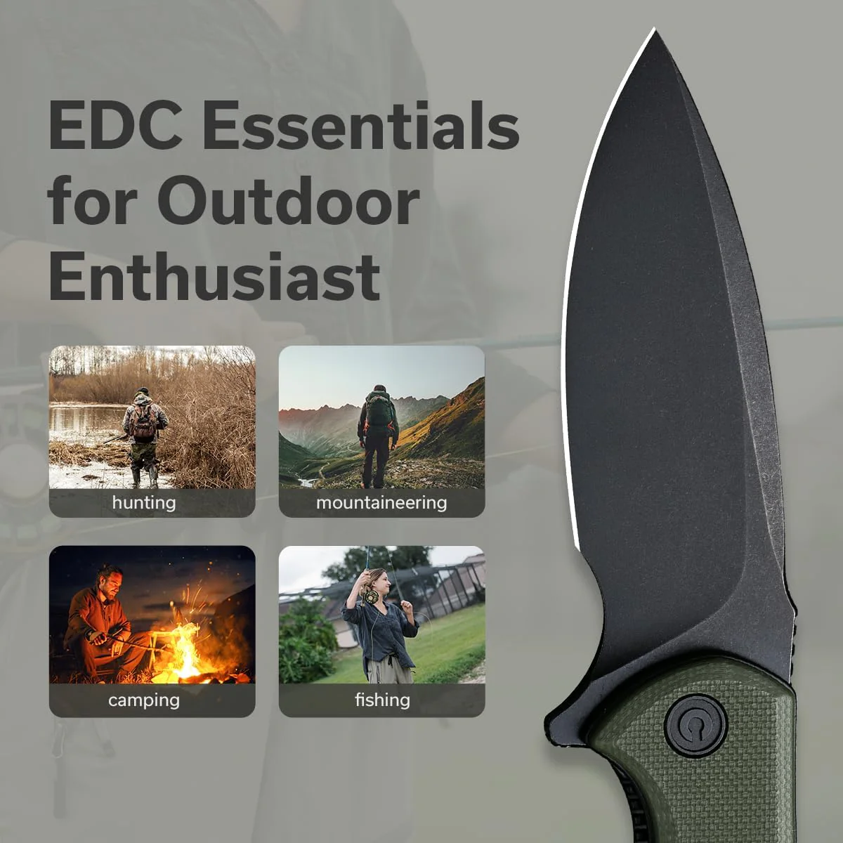 CIVIVI Mini Praxis Flipper Knife G10 Handle (2.98" D2 Blade) C18026C-1 - Image 6