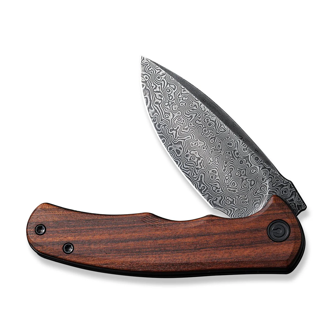 CIVIVI Mini Praxis Flipper Knife Wood Handle (2.98" Damascus Blade) C18026C-DS1 - Image 10