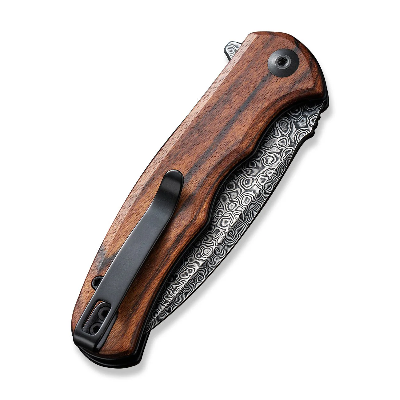 CIVIVI Mini Praxis Flipper Knife Wood Handle (2.98" Damascus Blade) C18026C-DS1 - Image 12