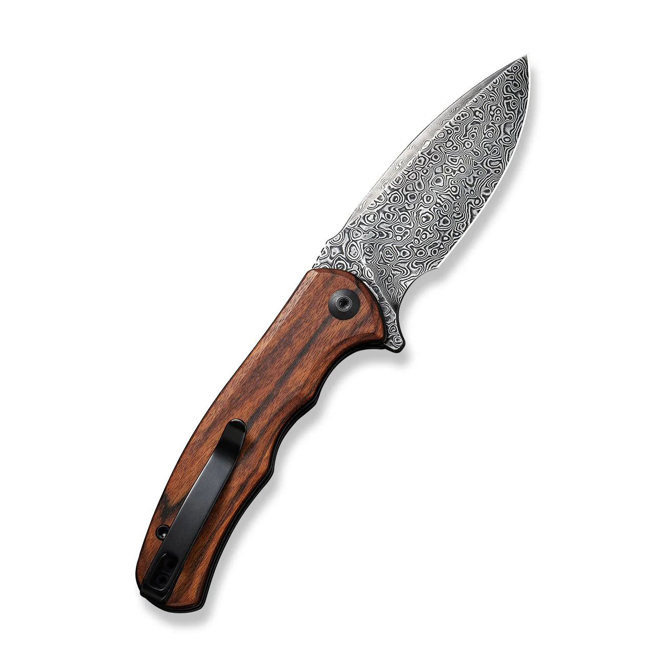 CIVIVI Mini Praxis Flipper Knife Wood Handle (2.98" Damascus Blade) C18026C-DS1 - Image 7
