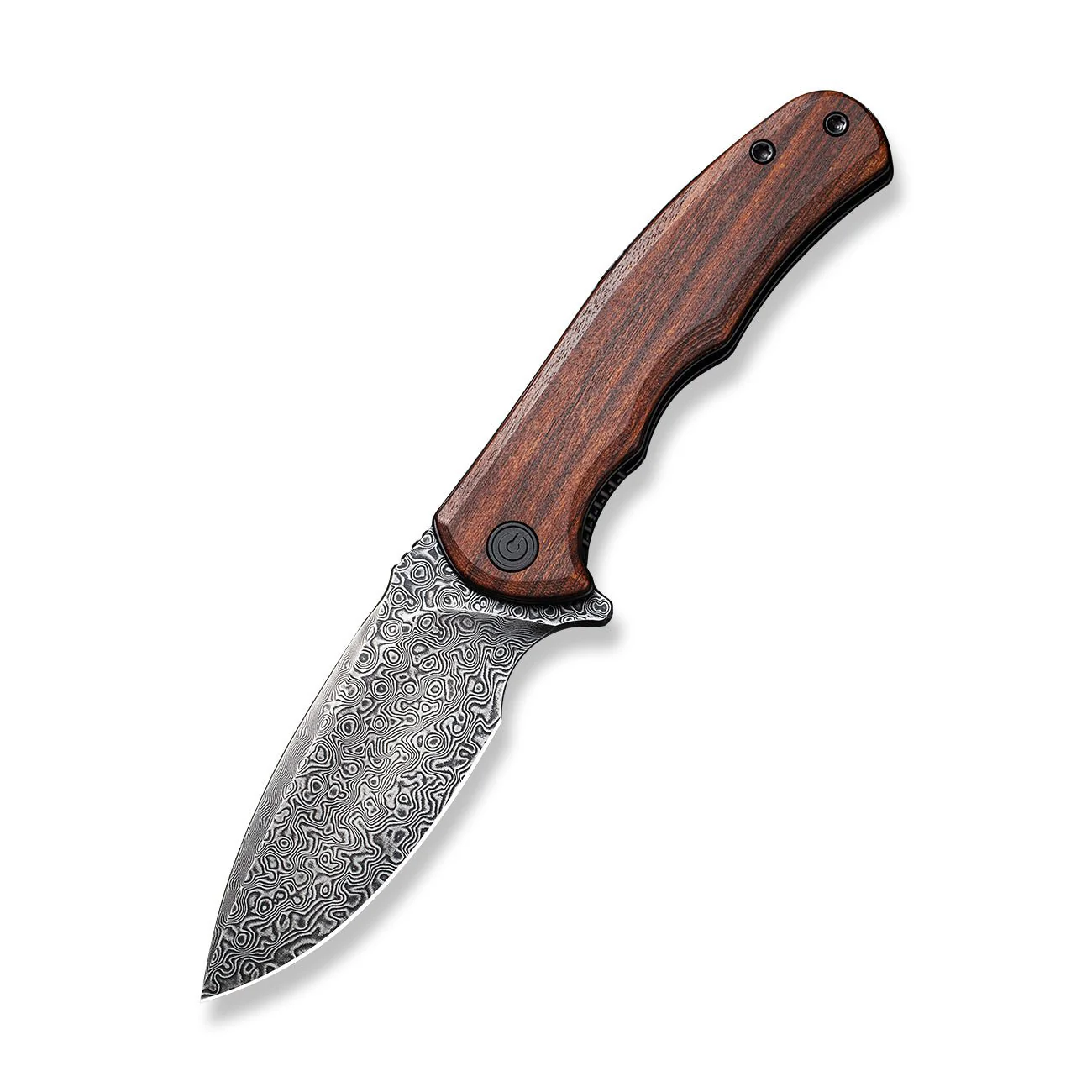 CIVIVI Mini Praxis Flipper Knife Wood Handle (2.98" Damascus Blade) C18026C-DS1 - Image 8