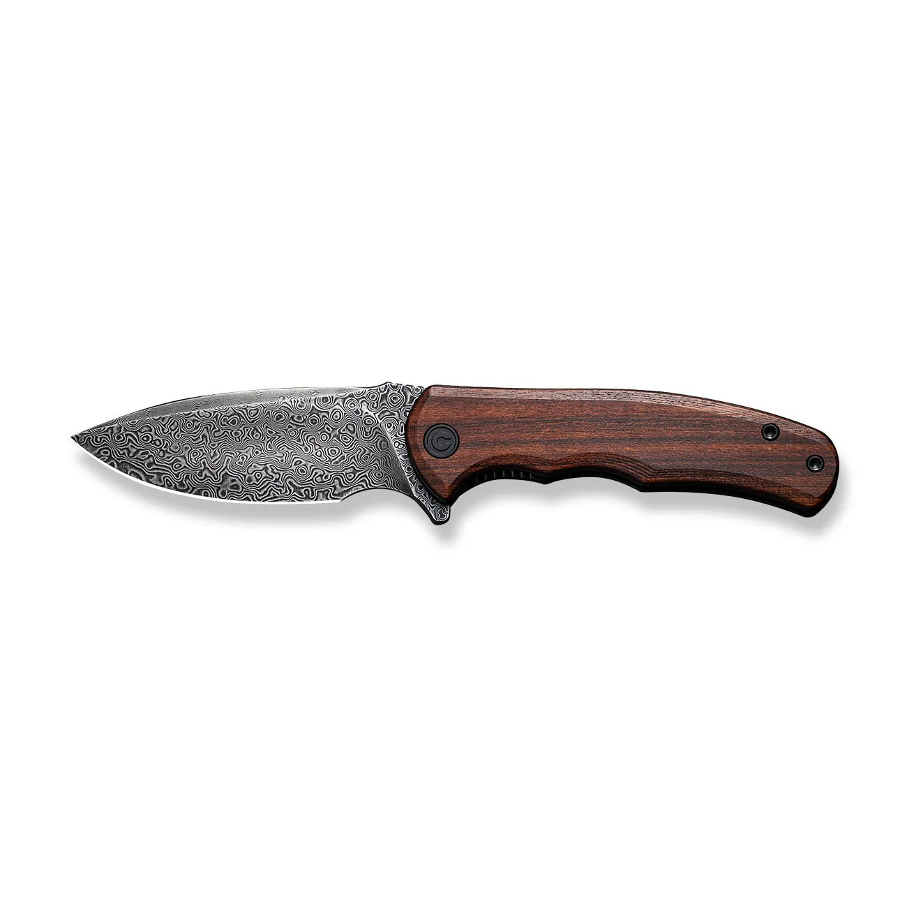 CIVIVI Mini Praxis Flipper Knife Wood Handle (2.98" Damascus Blade) C18026C-DS1 - Image 9
