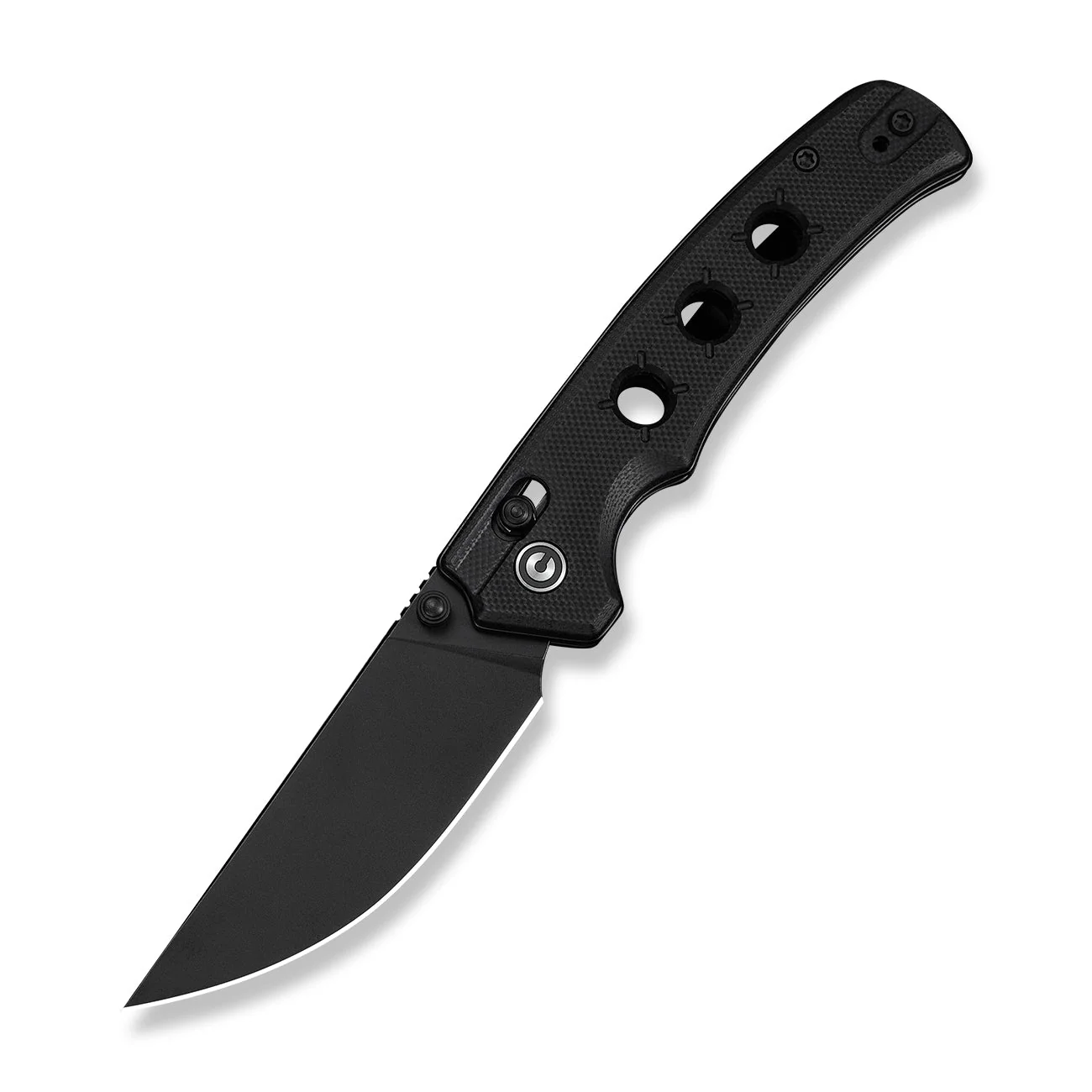 CIVIVI Noctis Thumb Stud & Crossbar Lock Knife Black G10 Handle (2.98" Black Stonewashed Nitro-V Blade) C24020C-1 - Image 9