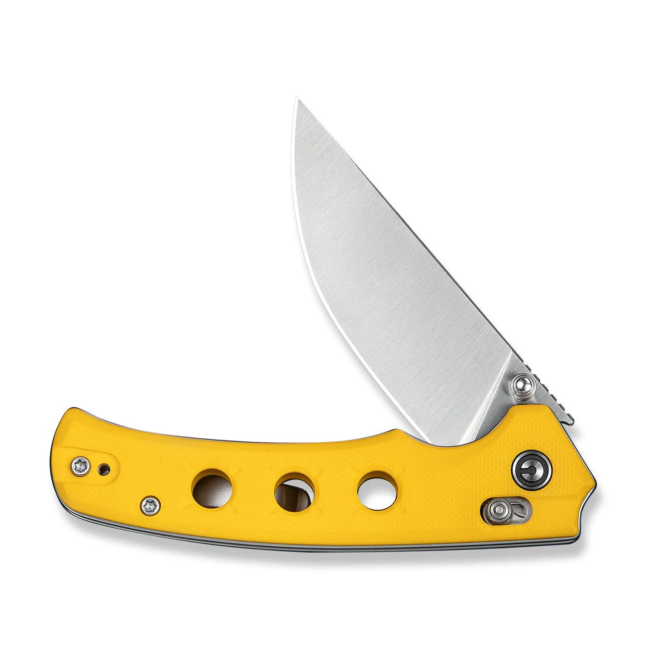 CIVIVI Noctis Thumb Stud & Crossbar Lock Knife Yellow G10 Handle (2.98" Satin Finished Nitro-V Blade) C24020C-2 - Image 11