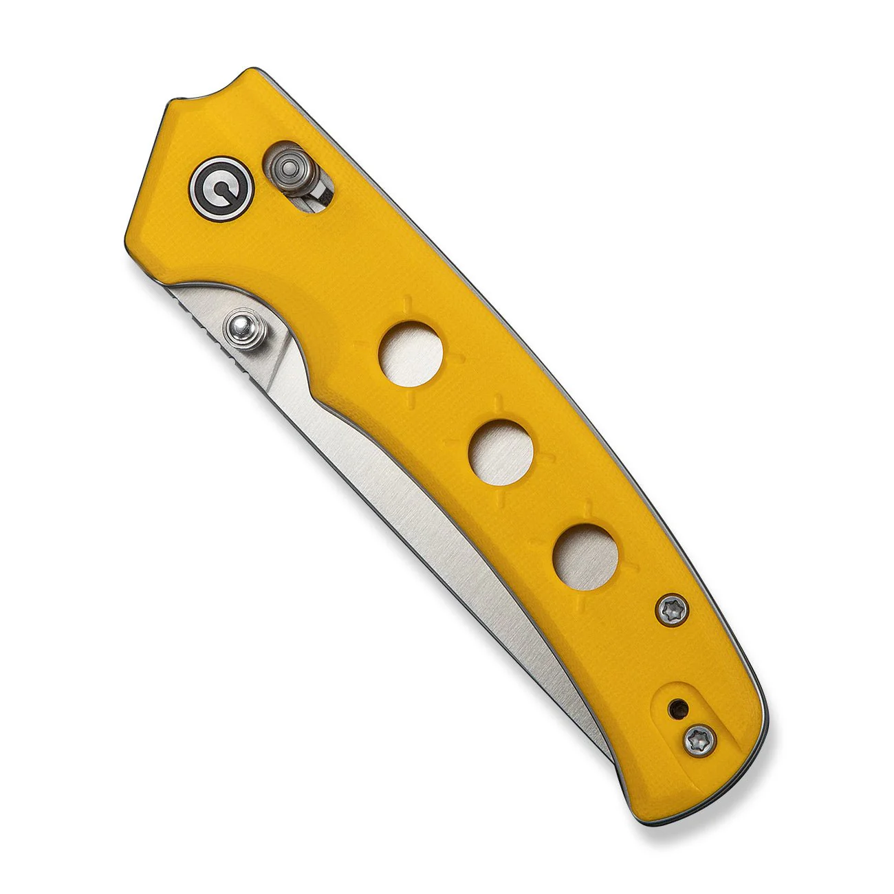 CIVIVI Noctis Thumb Stud & Crossbar Lock Knife Yellow G10 Handle (2.98" Satin Finished Nitro-V Blade) C24020C-2 - Image 12