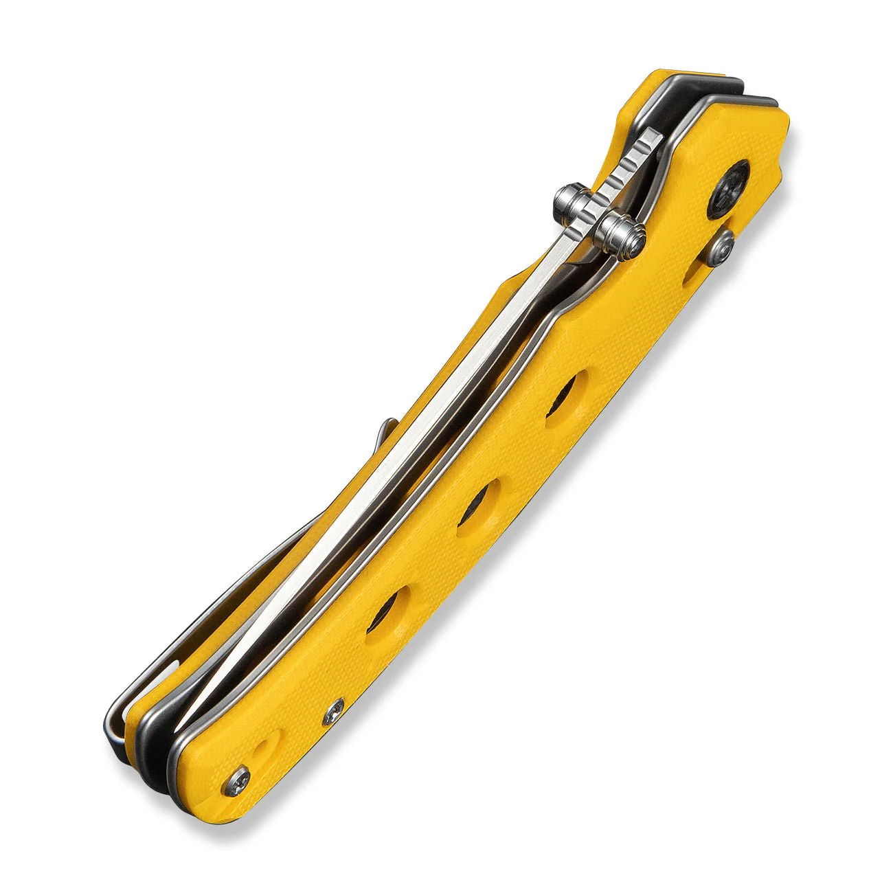 CIVIVI Noctis Thumb Stud & Crossbar Lock Knife Yellow G10 Handle (2.98" Satin Finished Nitro-V Blade) C24020C-2 - Image 14