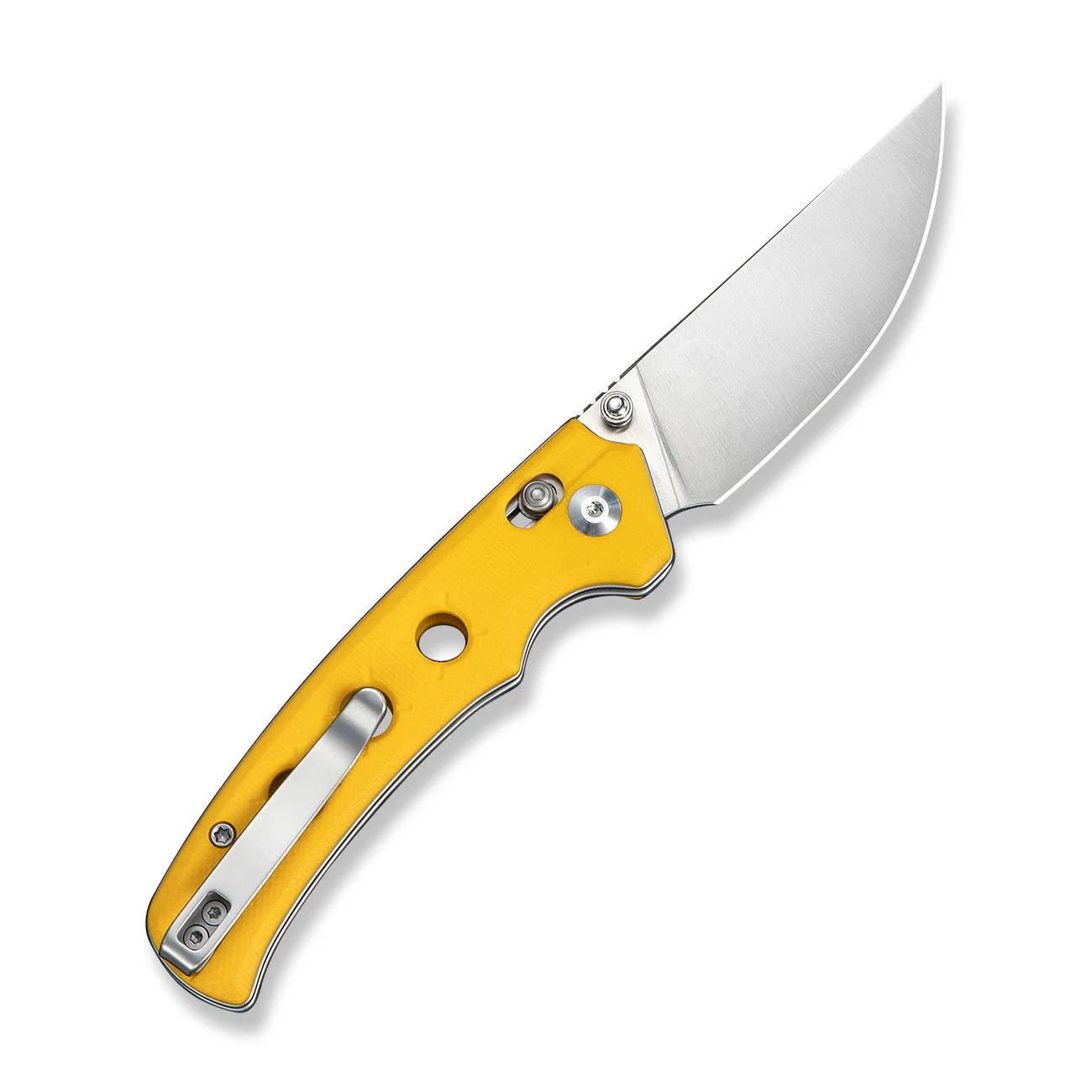 CIVIVI Noctis Thumb Stud & Crossbar Lock Knife Yellow G10 Handle (2.98" Satin Finished Nitro-V Blade) C24020C-2 - Image 8