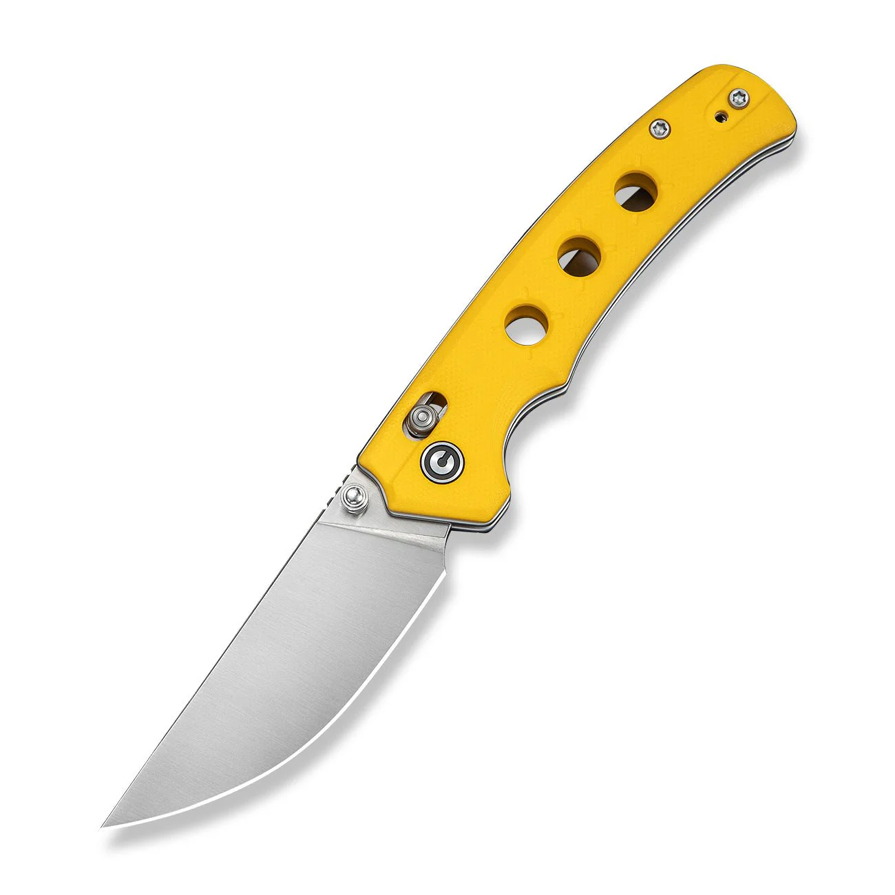CIVIVI Noctis Thumb Stud & Crossbar Lock Knife Yellow G10 Handle (2.98" Satin Finished Nitro-V Blade) C24020C-2 - Image 9