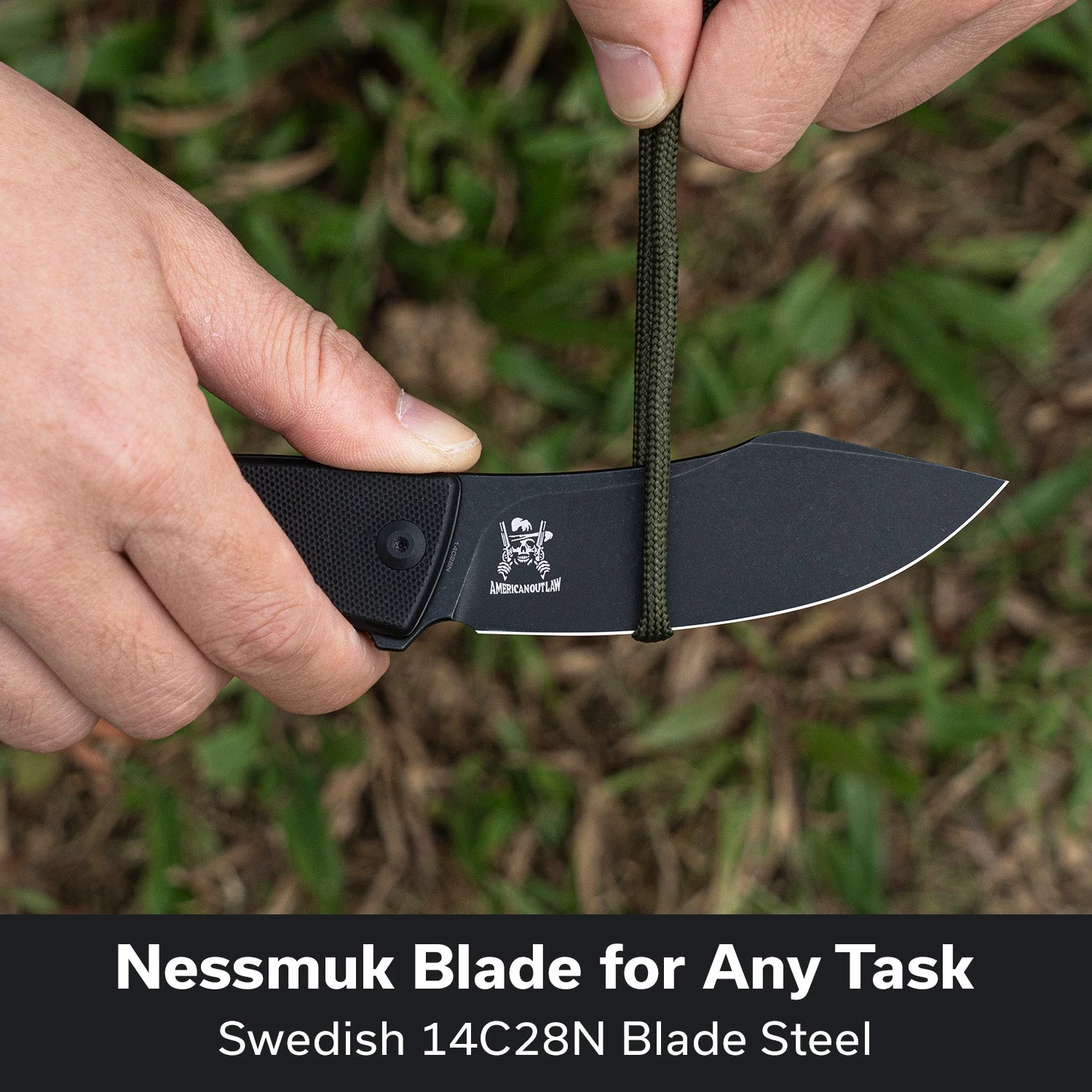 CIVIVI Outlaw Muk Flipper & Button Lock Knife Black G10 Handle (3.47" Black Stonewashed 14C28N Blade) C24079-1 - Image 3