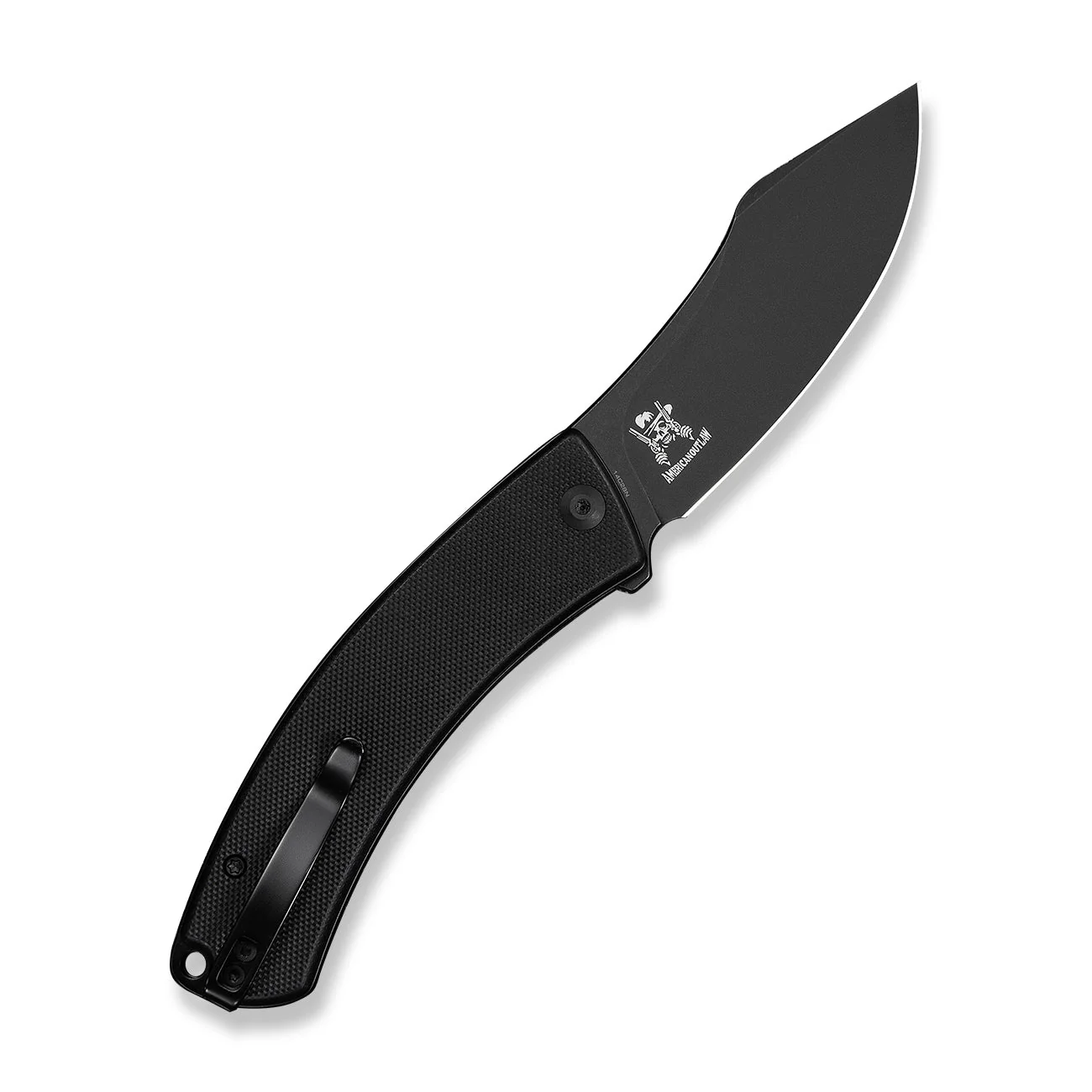 CIVIVI Outlaw Muk Flipper & Button Lock Knife Black G10 Handle (3.47" Black Stonewashed 14C28N Blade) C24079-1 - Image 9