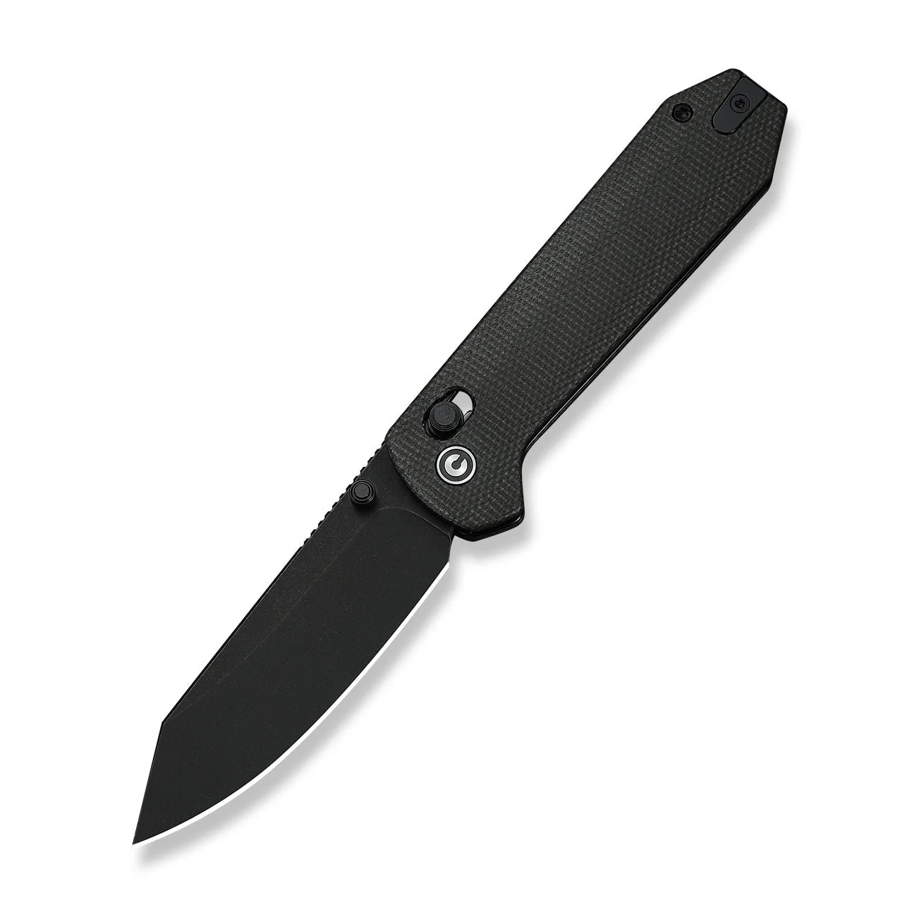 CIVIVI Over Yonder Thumb Stud & Crossbar Lock Knife Dark Green Canvas Micarta Handle (3.35" Black Stonewashed 14C28N Blade) C25027-1 - Image 3