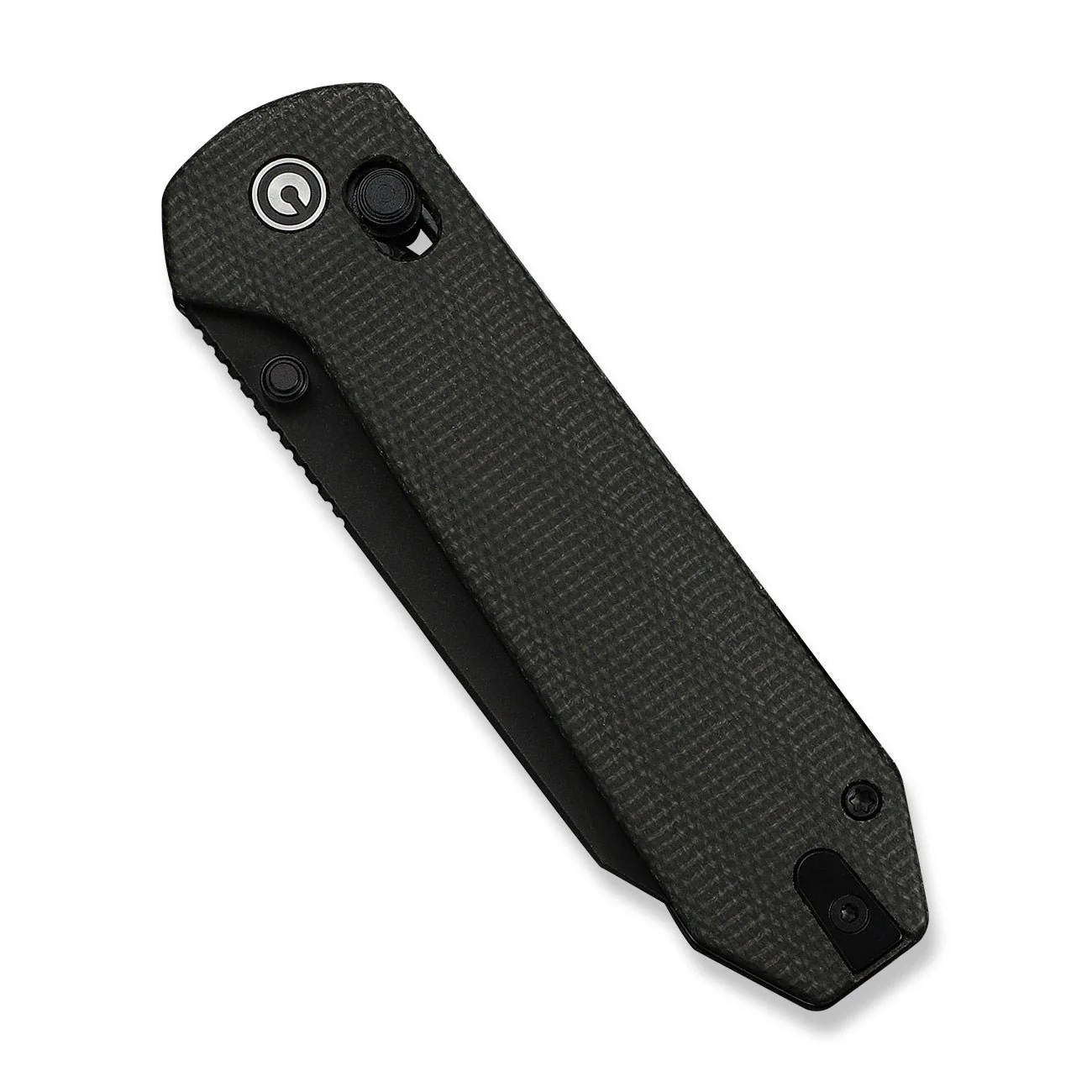 CIVIVI Over Yonder Thumb Stud & Crossbar Lock Knife Dark Green Canvas Micarta Handle (3.35" Black Stonewashed 14C28N Blade) C25027-1 - Image 6