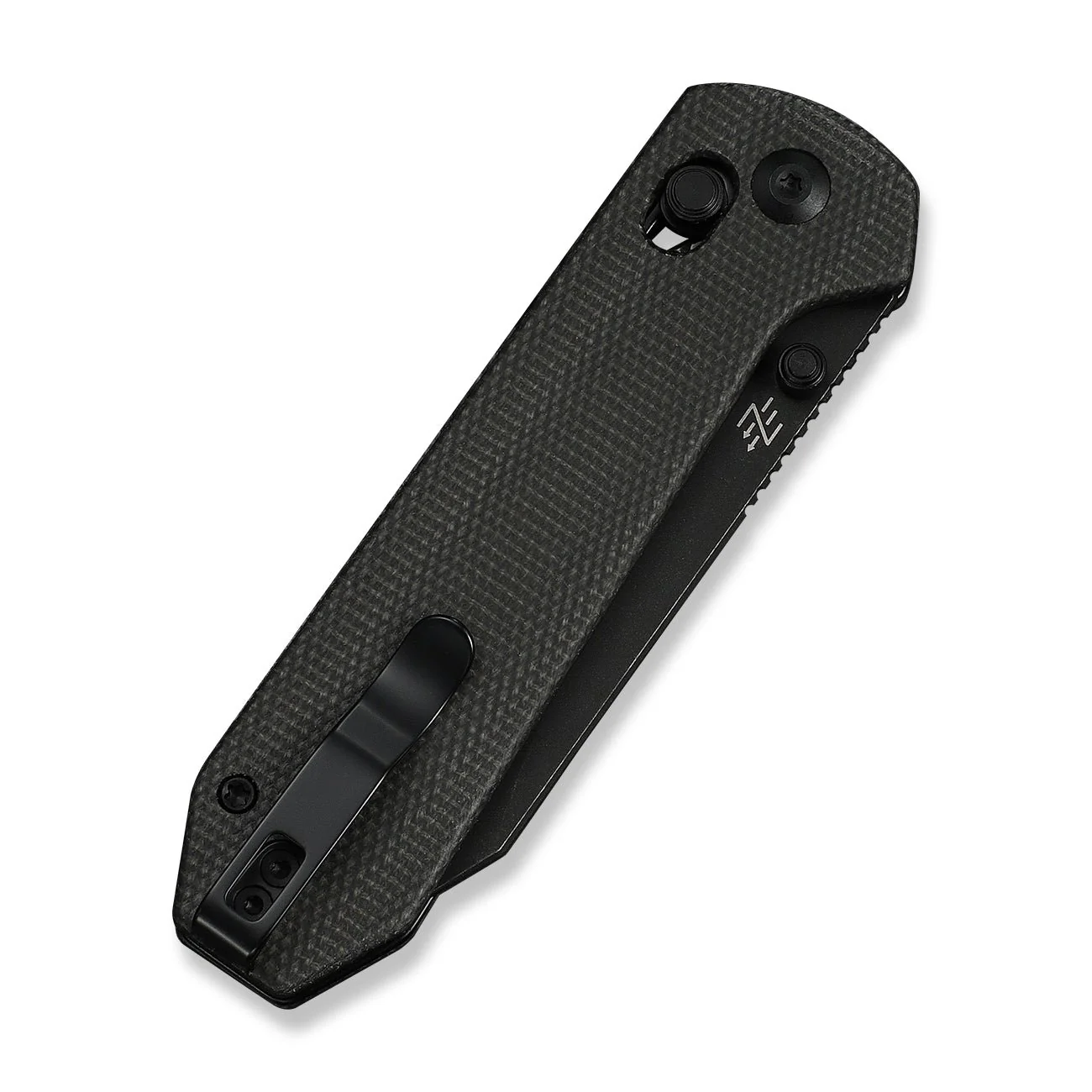 CIVIVI Over Yonder Thumb Stud & Crossbar Lock Knife Dark Green Canvas Micarta Handle (3.35" Black Stonewashed 14C28N Blade) C25027-1 - Image 7