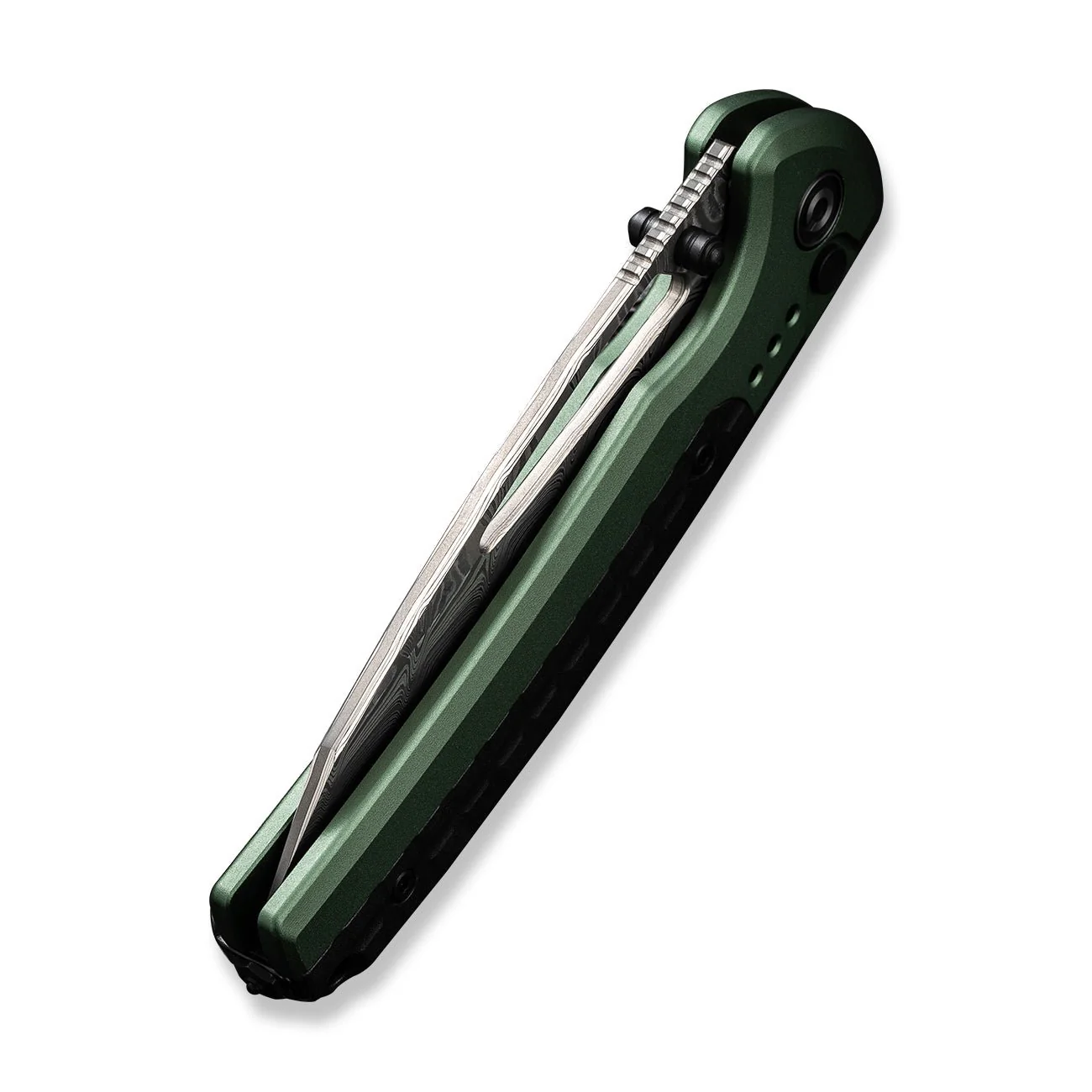 CIVIVI Sentinel Strike Flipper & Thumb Stud & Thumb Hole & Button Lock Knife Aluminum & FRN Handle (3.7" Damascus Blade) C22025B-DS1 - Image 12