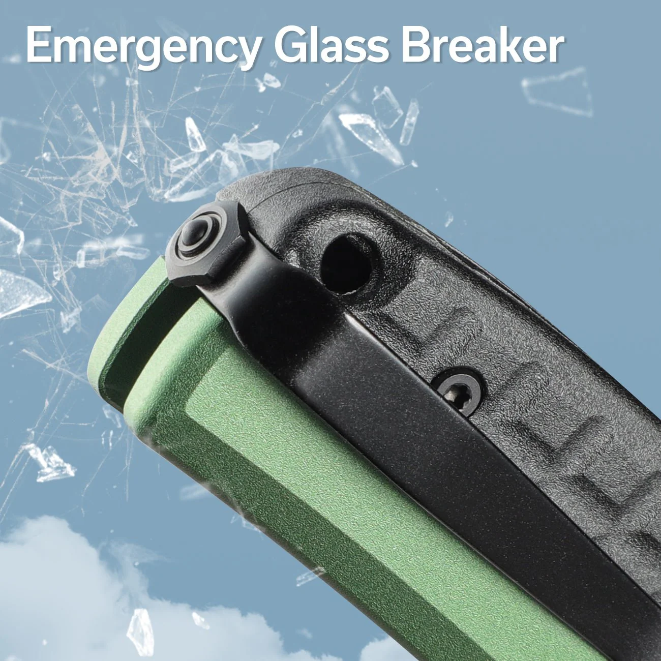 CIVIVI Sentinel Strike Flipper & Thumb Stud & Thumb Hole & Button Lock Knife Aluminum & FRN Handle (3.7" Damascus Blade) C22025B-DS1 - Image 5