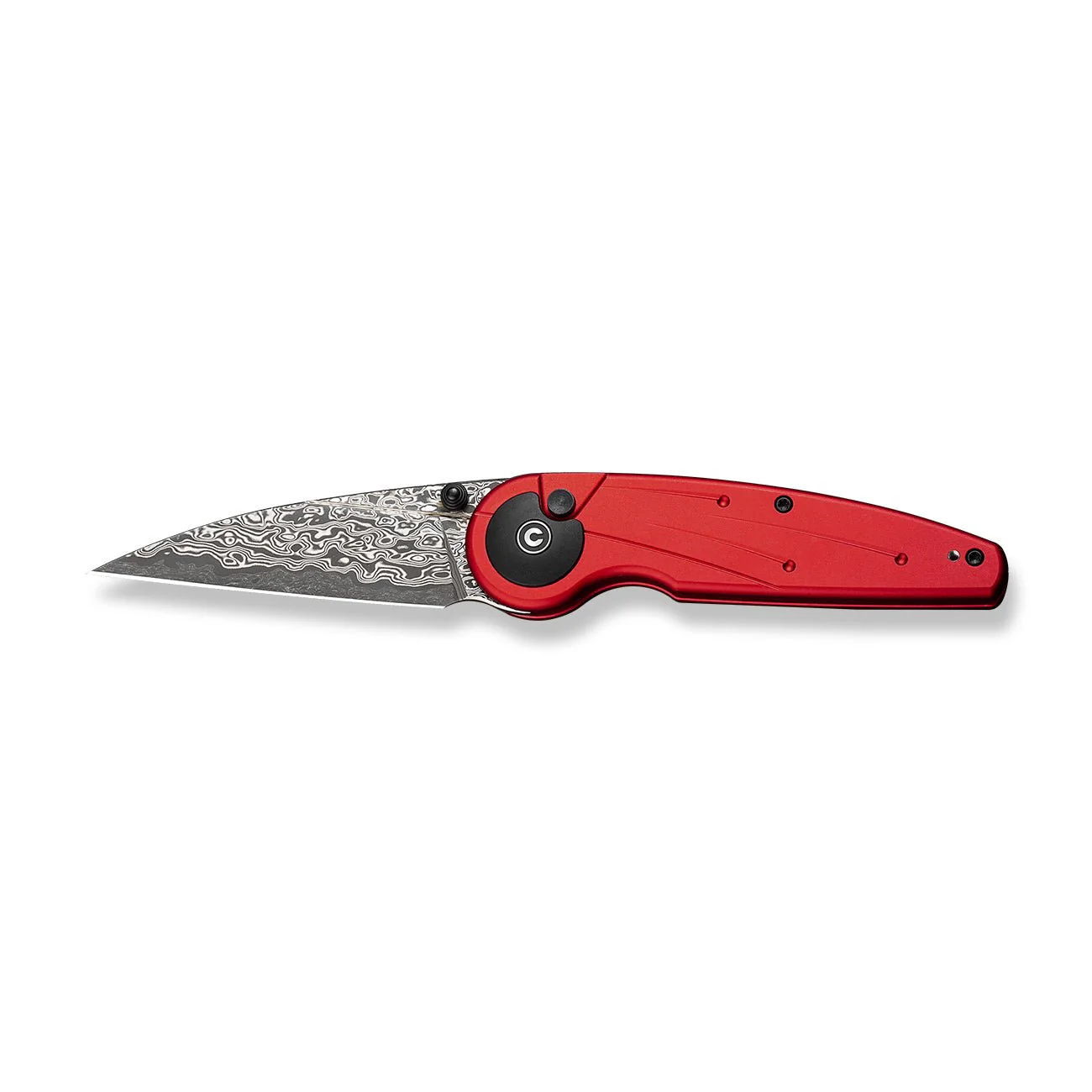 CIVIVI Starflare Thumb Stud & Button Lock Knife Aluminum Handle (3.3" Damascus Blade) C23052-DS1 - Image 9
