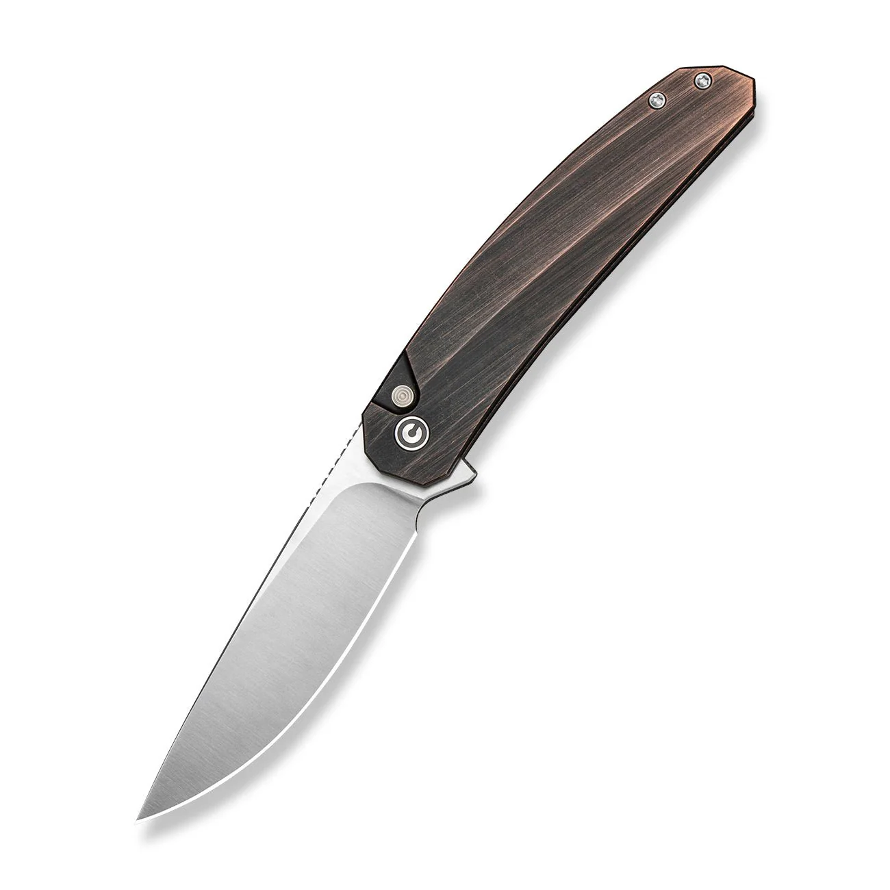CIVIVI Sylvara Flipper & Button Lock Knife Black Hand Rubbed Copper Handle (3.66" Satin Finished Nitro-V Blade) C25024B Sample1 - Image 3