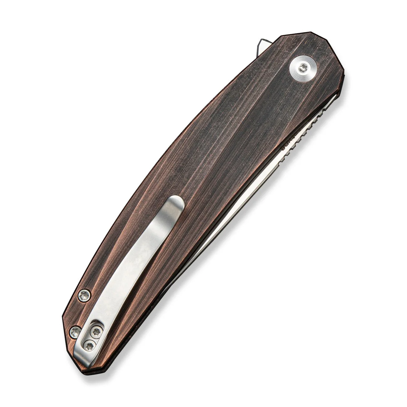 CIVIVI Sylvara Flipper & Button Lock Knife Black Hand Rubbed Copper Handle (3.66" Satin Finished Nitro-V Blade) C25024B Sample1 - Image 4