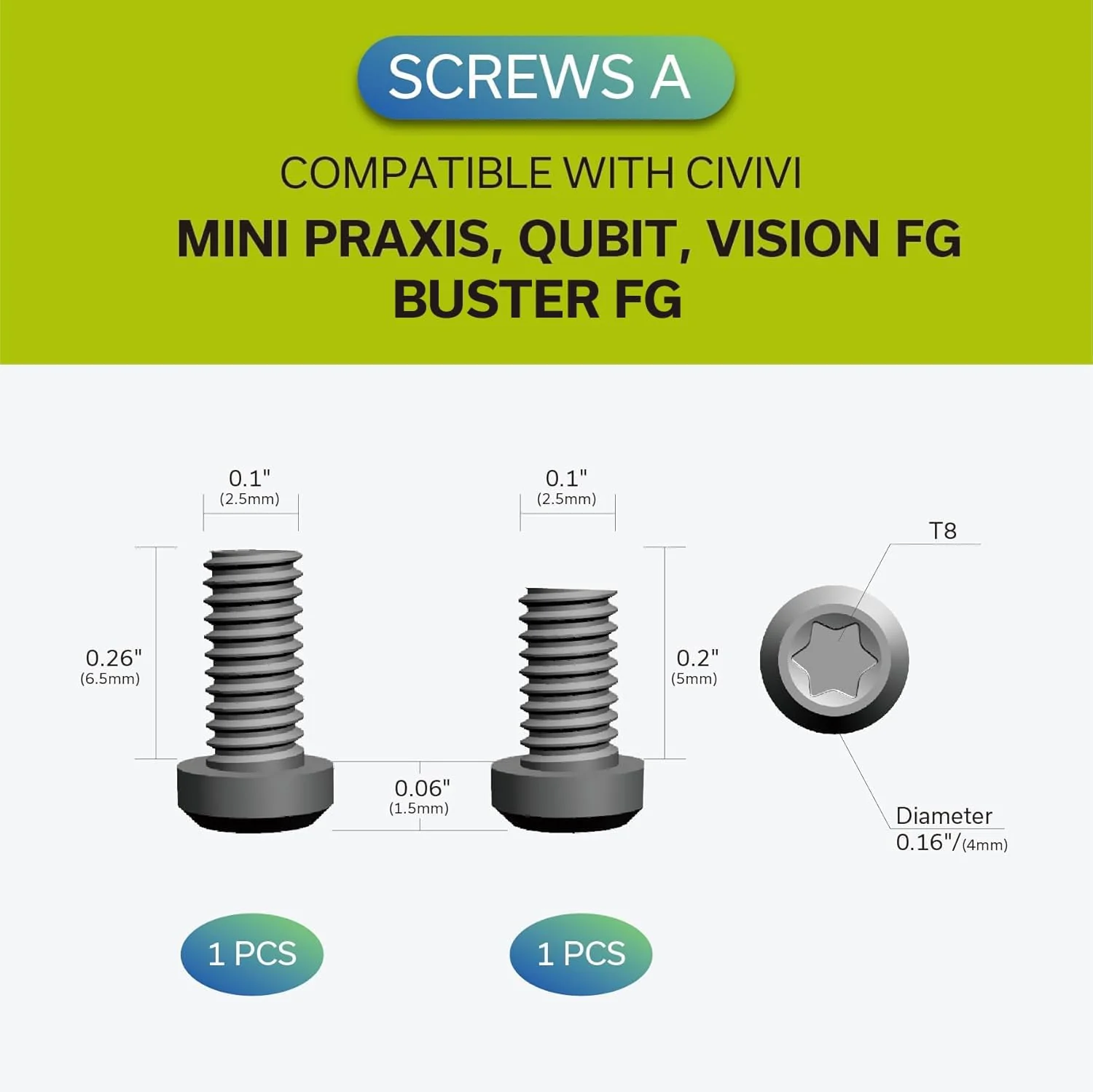 CIVIVI Titanium Pocket Clip with 2 Pairs Titanium Screws T003C (Plain) - Image 4