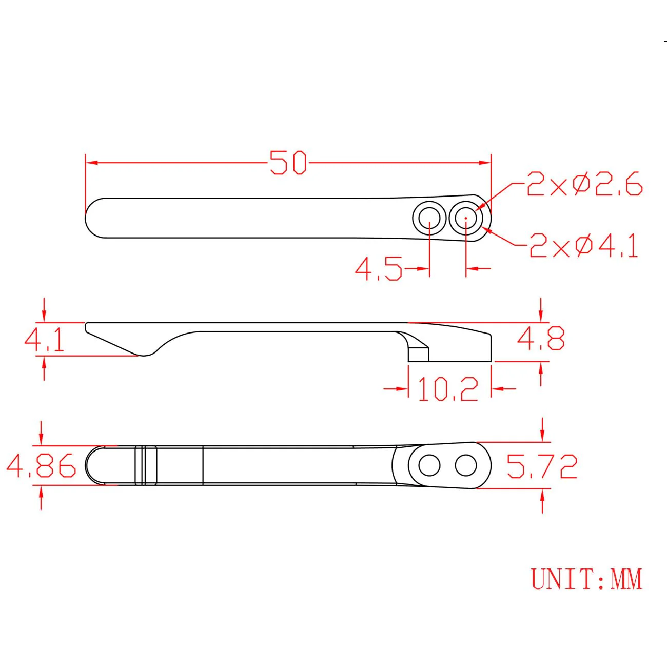 CIVIVI Titanium Pocket Clip with 2 Pairs Titanium Screws T003C (Plain) - Image 6