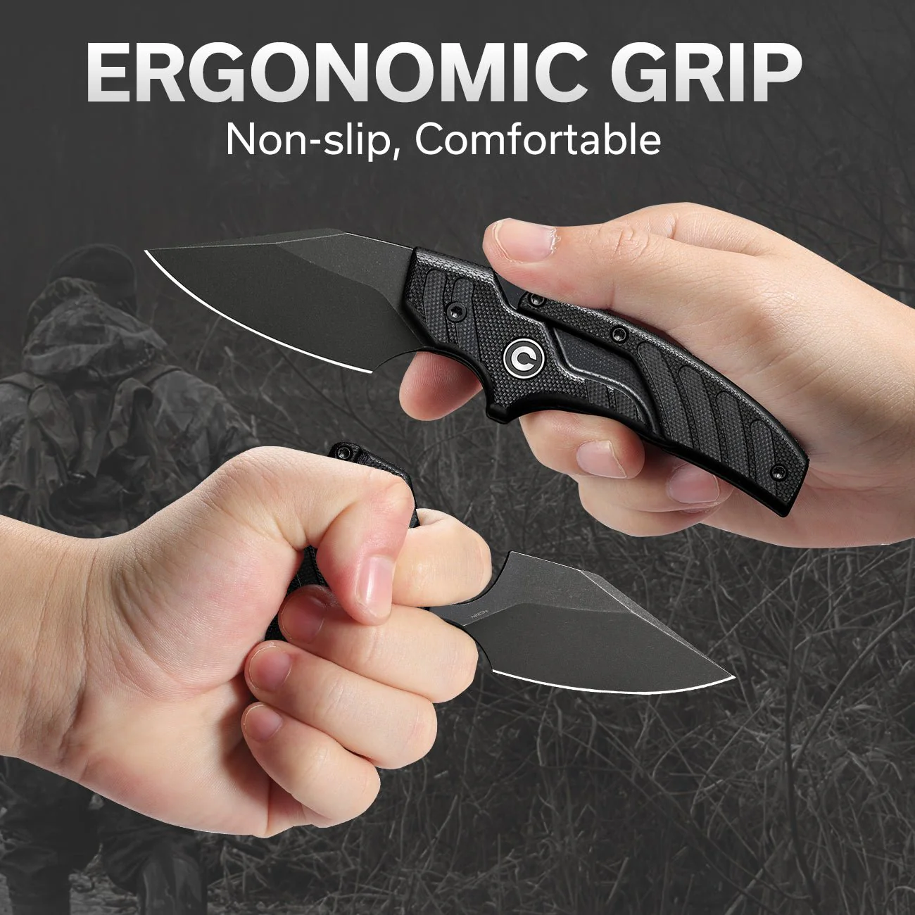 CIVIVI Typhoeus Adjustable Fixed Blade Knife G10 Handle (2.27" 14C28N Blade) C21036-1 - Image 4