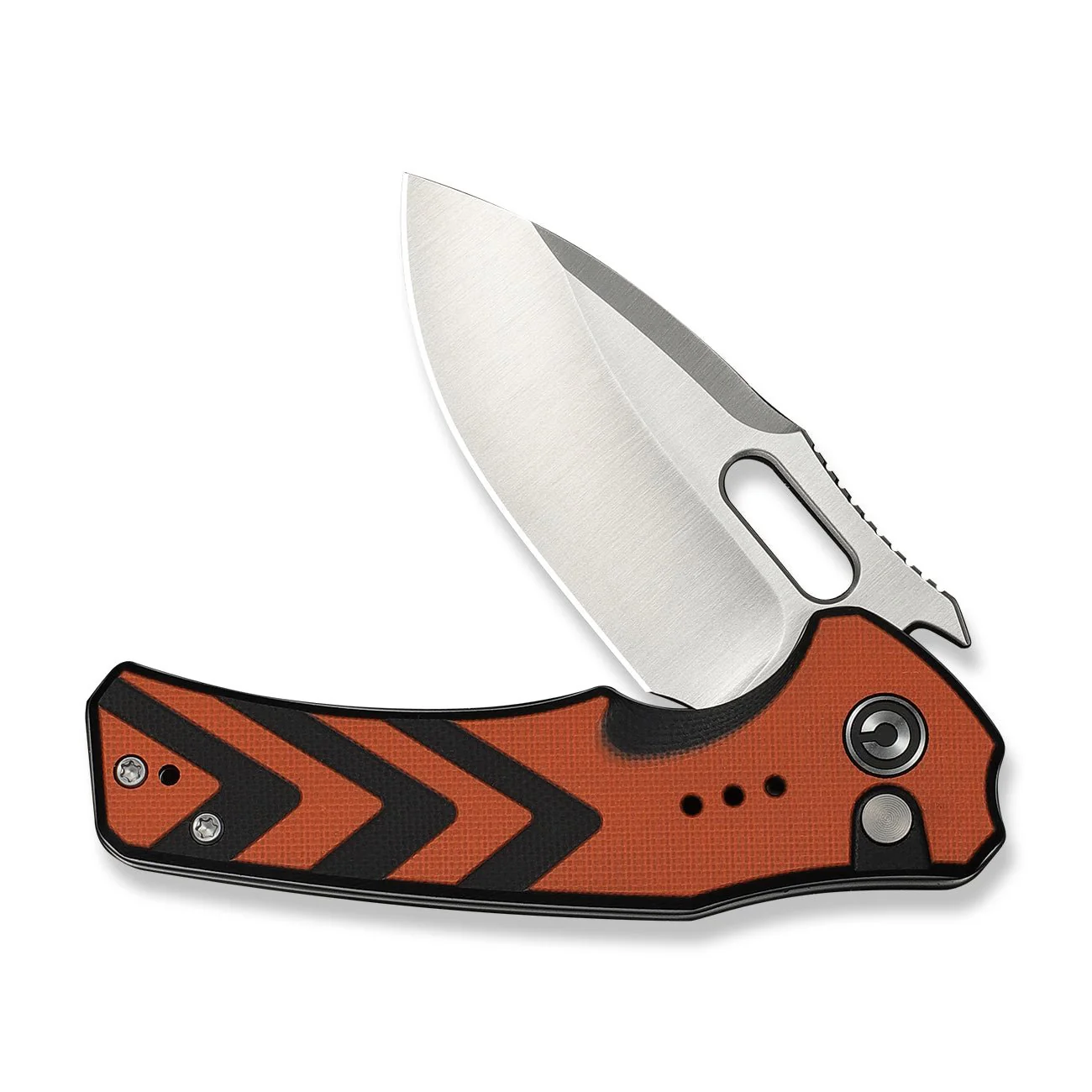 CIVIVI Vexron Flipper & Thumb Hole & Button Lock Knife G10 Handle (2.98" 14C28N Blade) C24066-3 - Image 10