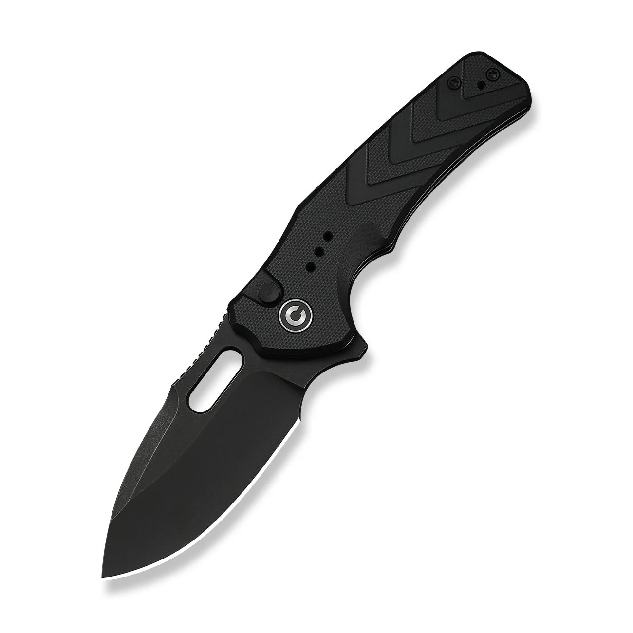 CIVIVI Vexron Flipper & Thumb Hole & Button Lock Knife G10 Handle (2.98" 14C28N Blade) C24066-1 - Image 8